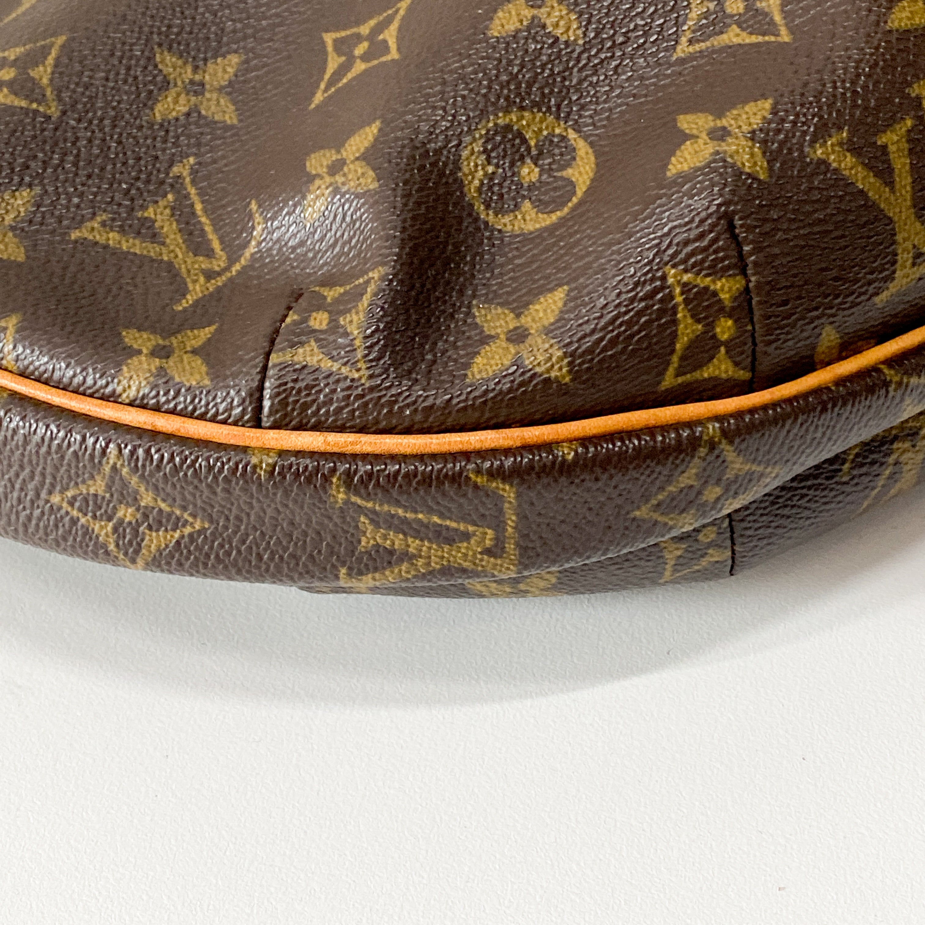 Croissant MM Monogram Brown Canvas Shoulder Bag