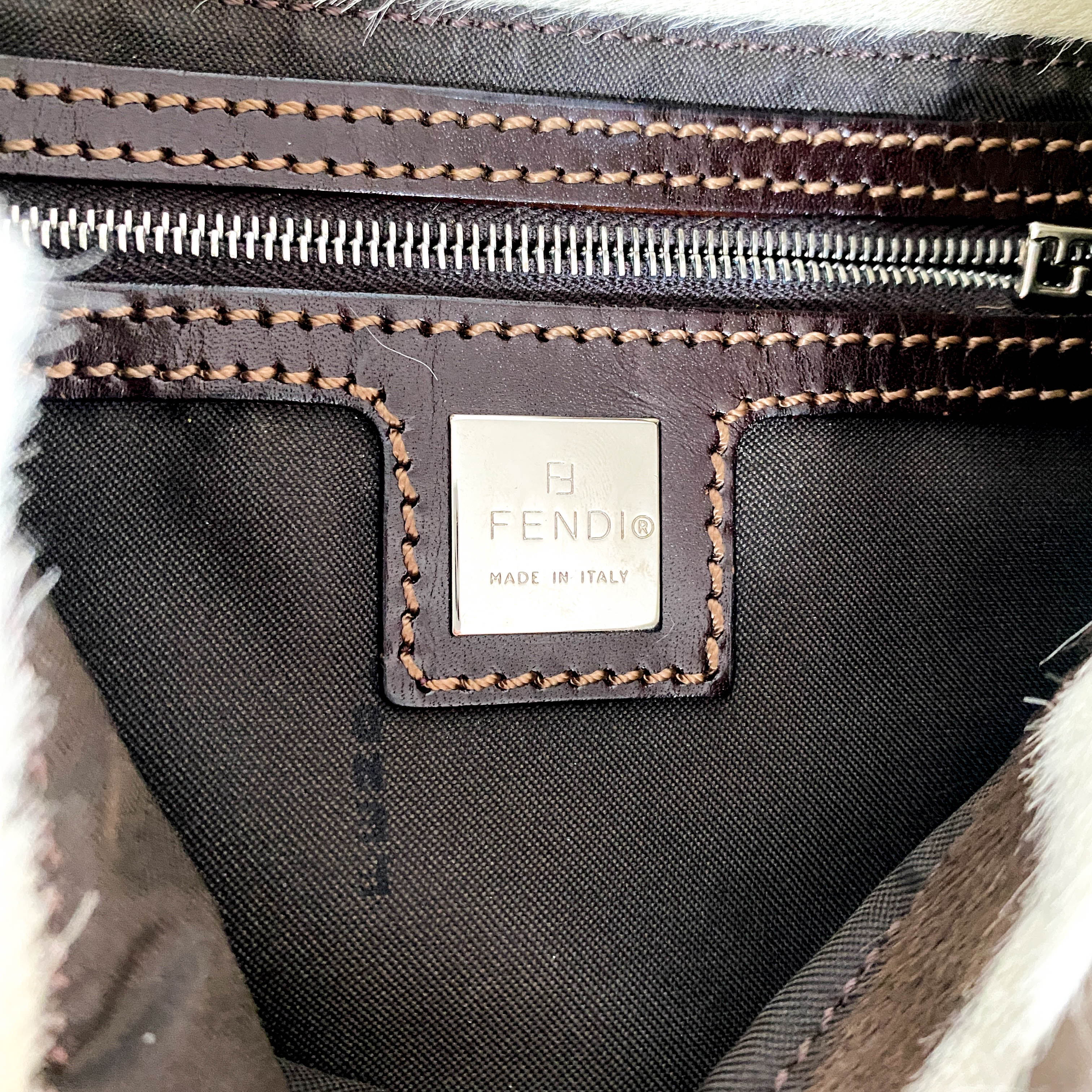 Baguette Cow Print Pony Hair Shoulder Bag