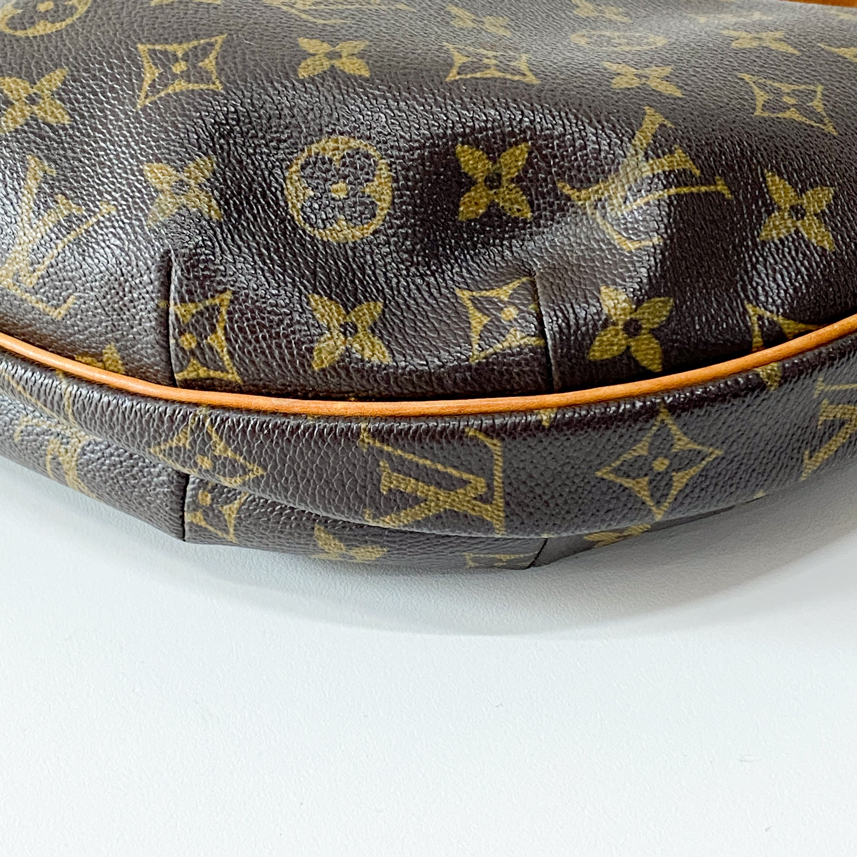 Croissant MM Monogram Brown Canvas Shoulder Bag