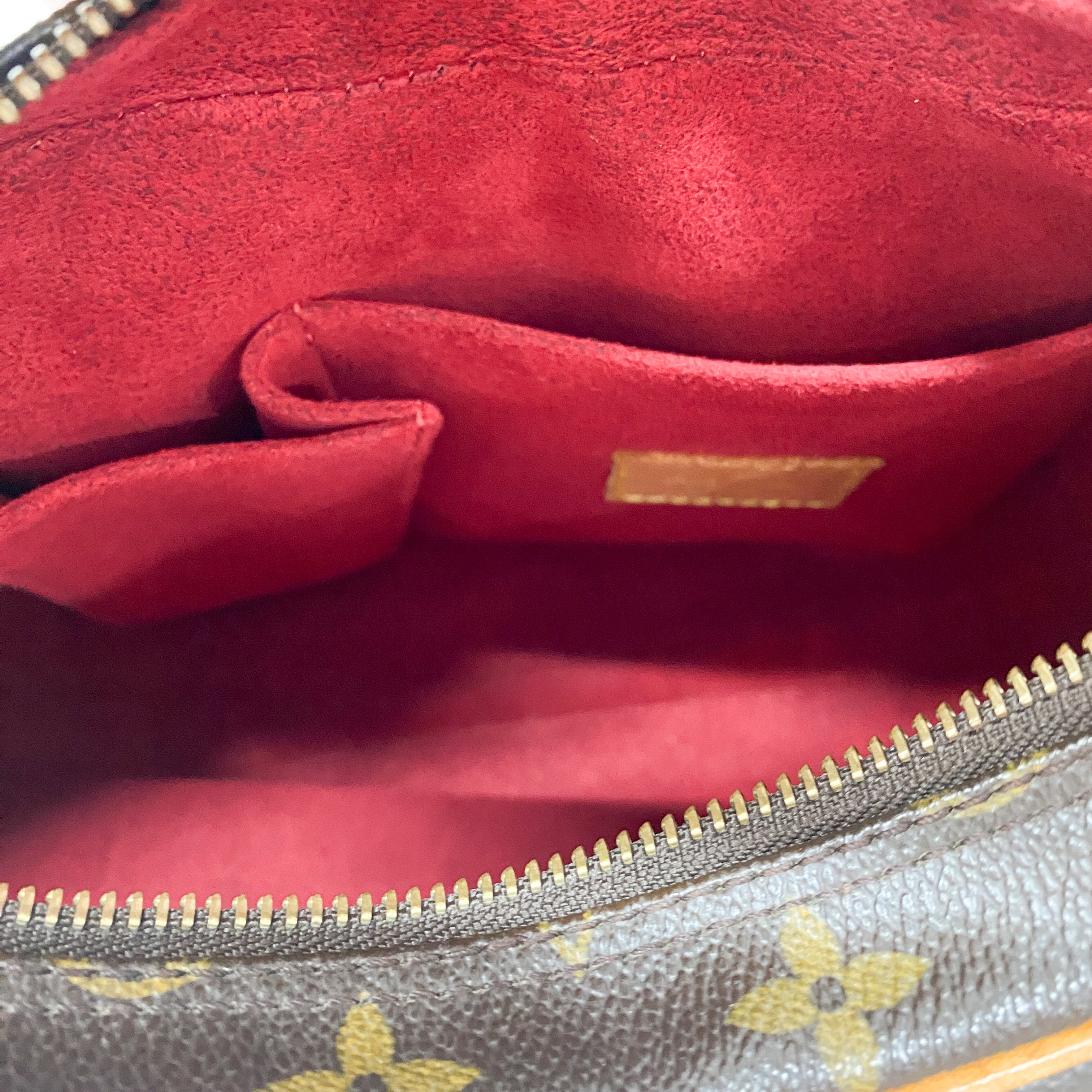 Croissant MM Monogram Brown Canvas Shoulder Bag