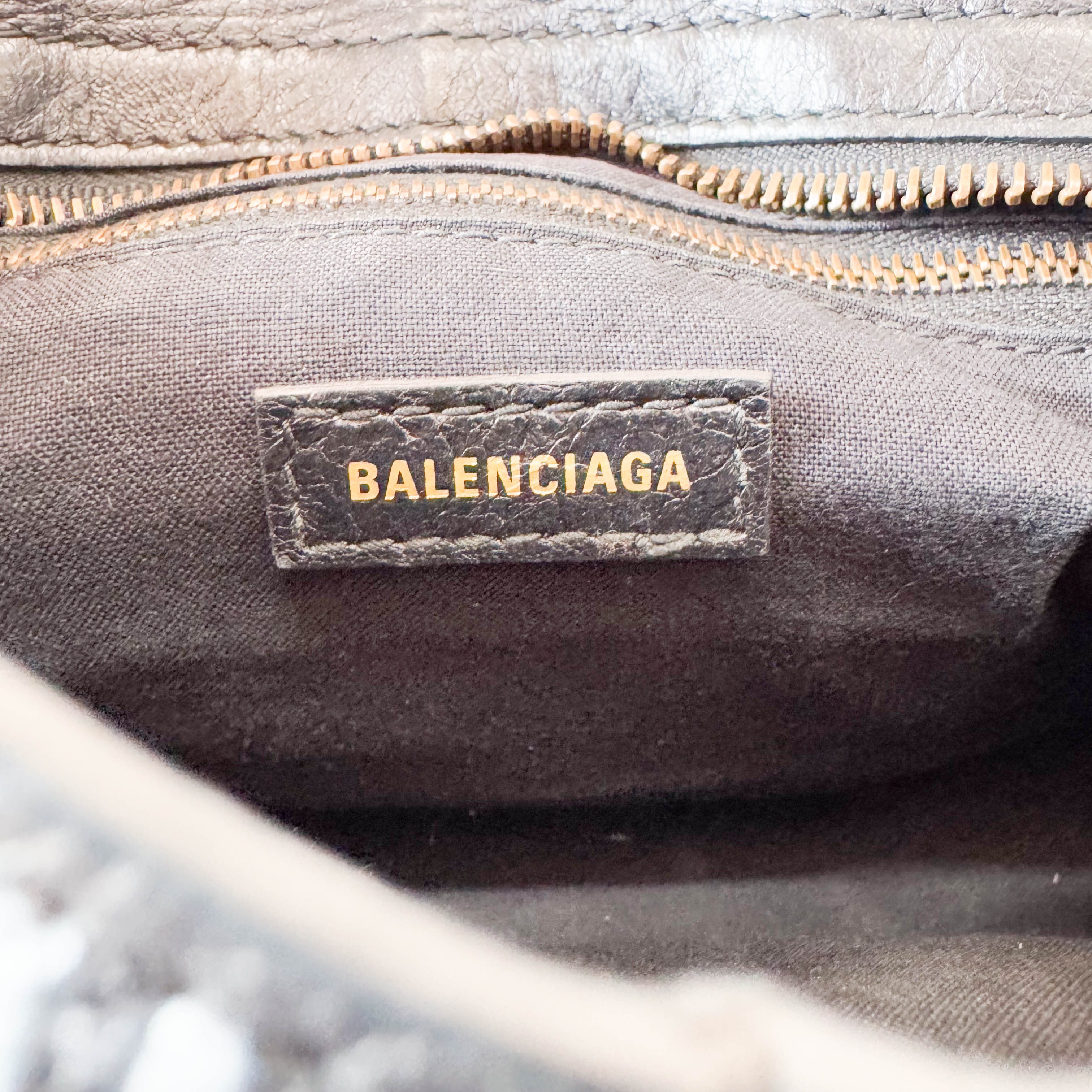 The City Graffiti Mini Black Leather Bag