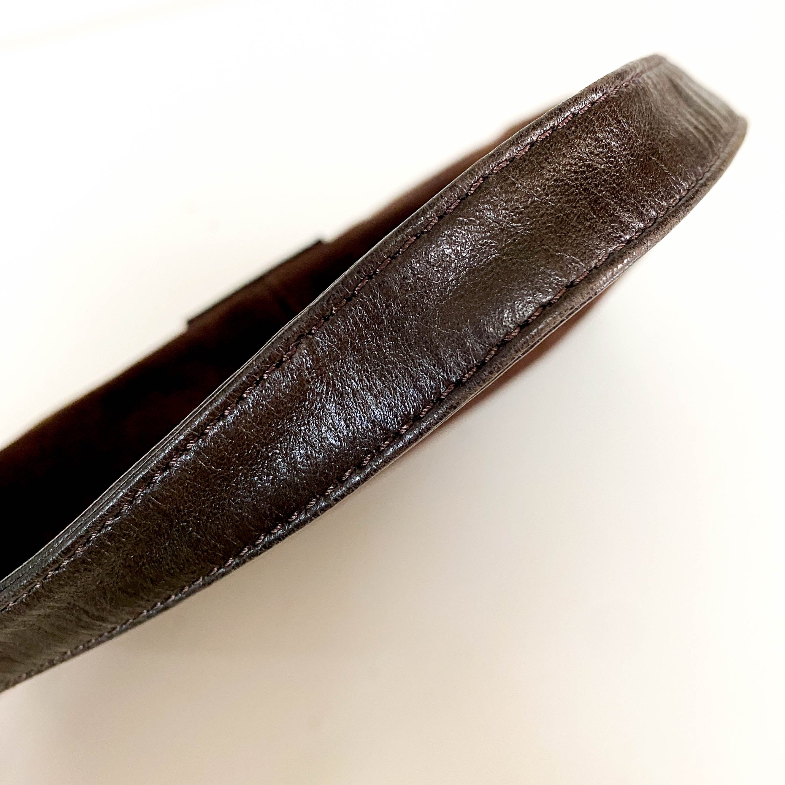 Baguette Brown Suede Shoulder Bag