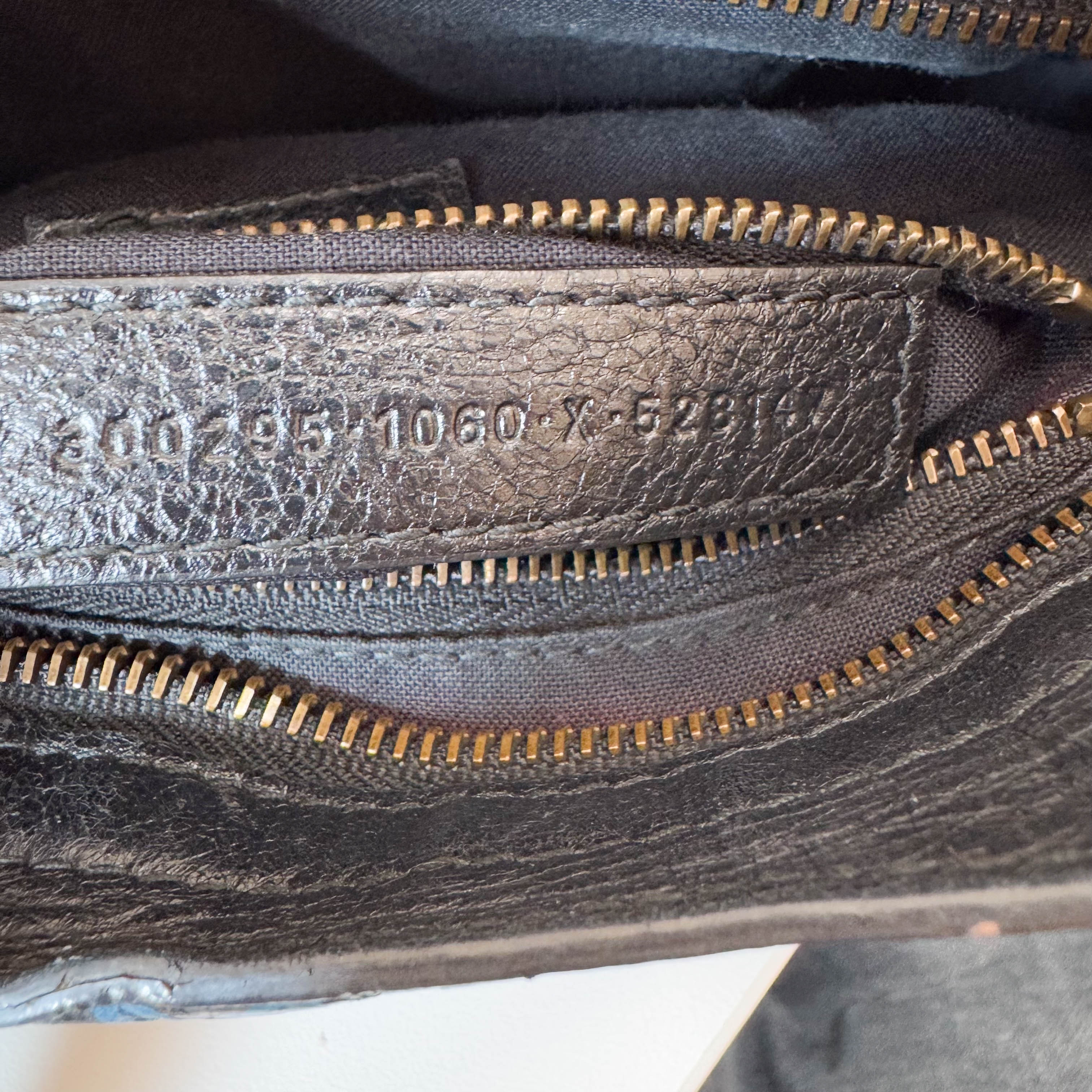 The City Graffiti Mini Black Leather Bag