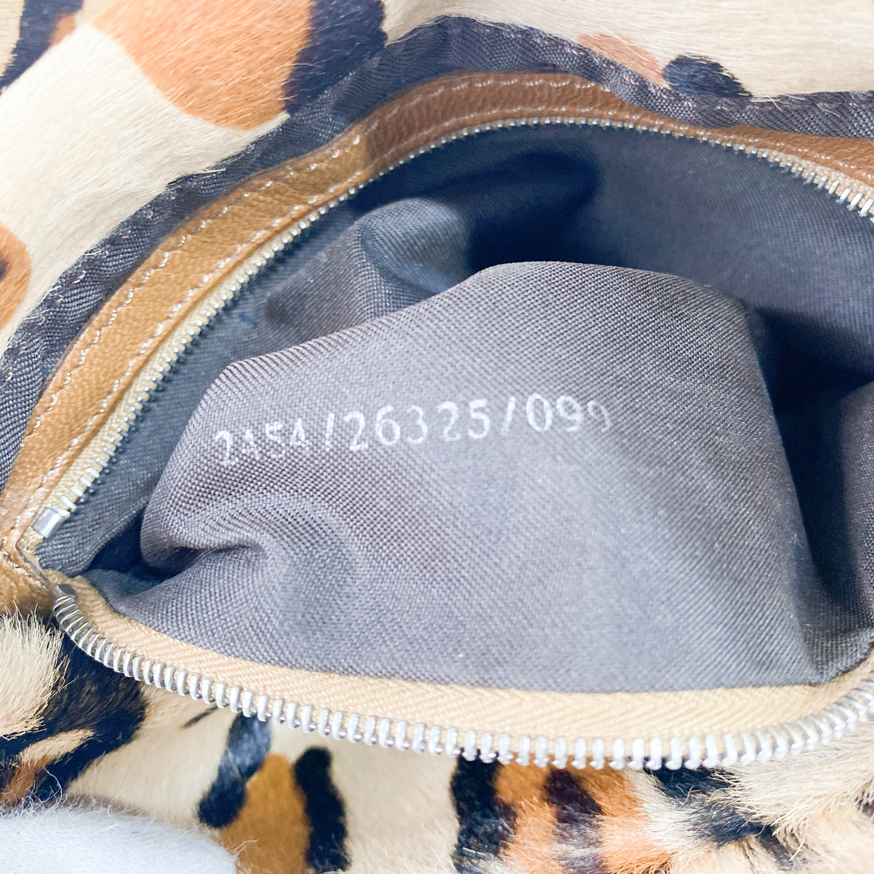 Mamma Baguette Brown Leopard Print Pony Hair Shoulder Bag