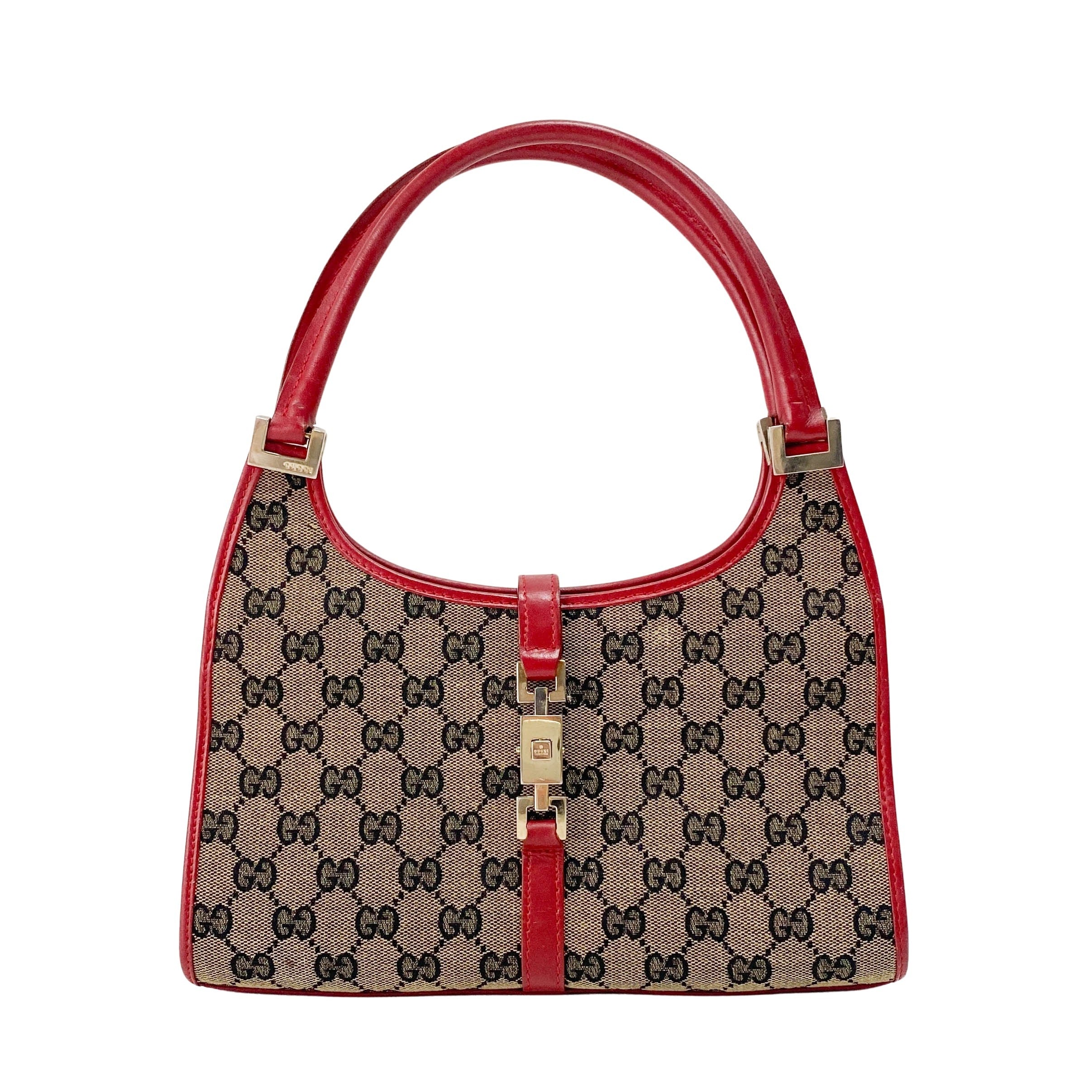 Jackie GG Supreme Brown Canvas Shoulder Bag