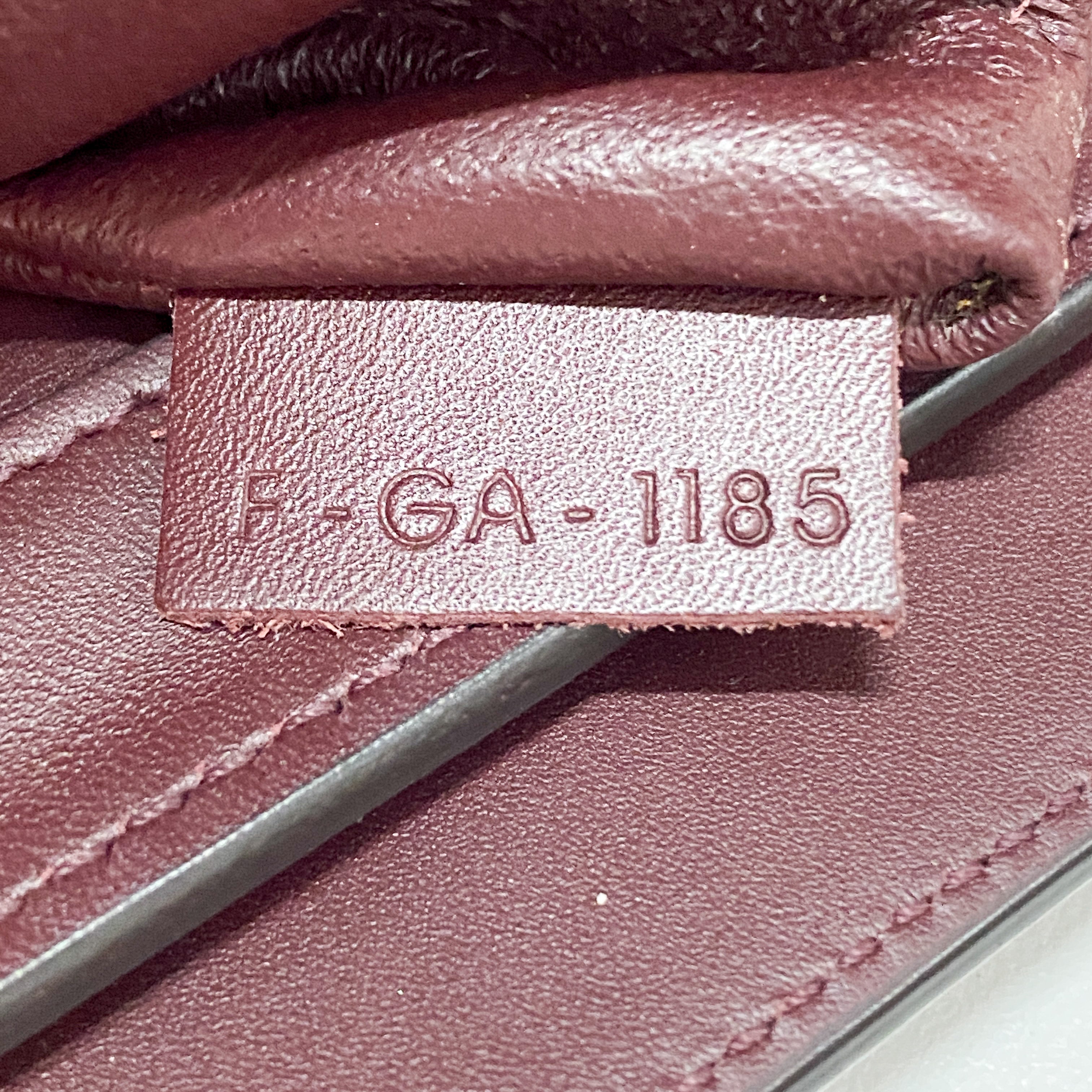 Luggage Micro Burgundy Leather Handbag