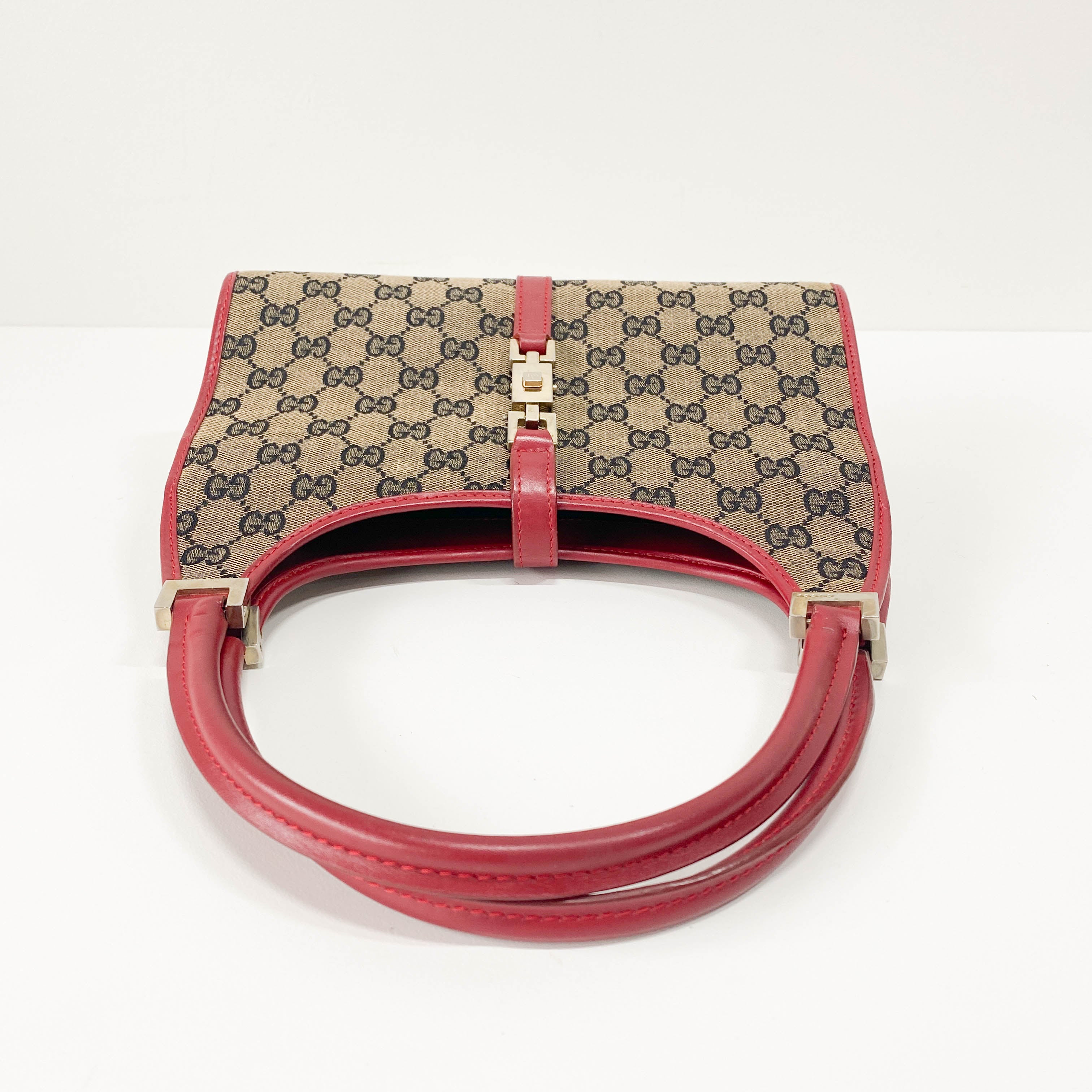 Jackie GG Supreme Brown Canvas Shoulder Bag