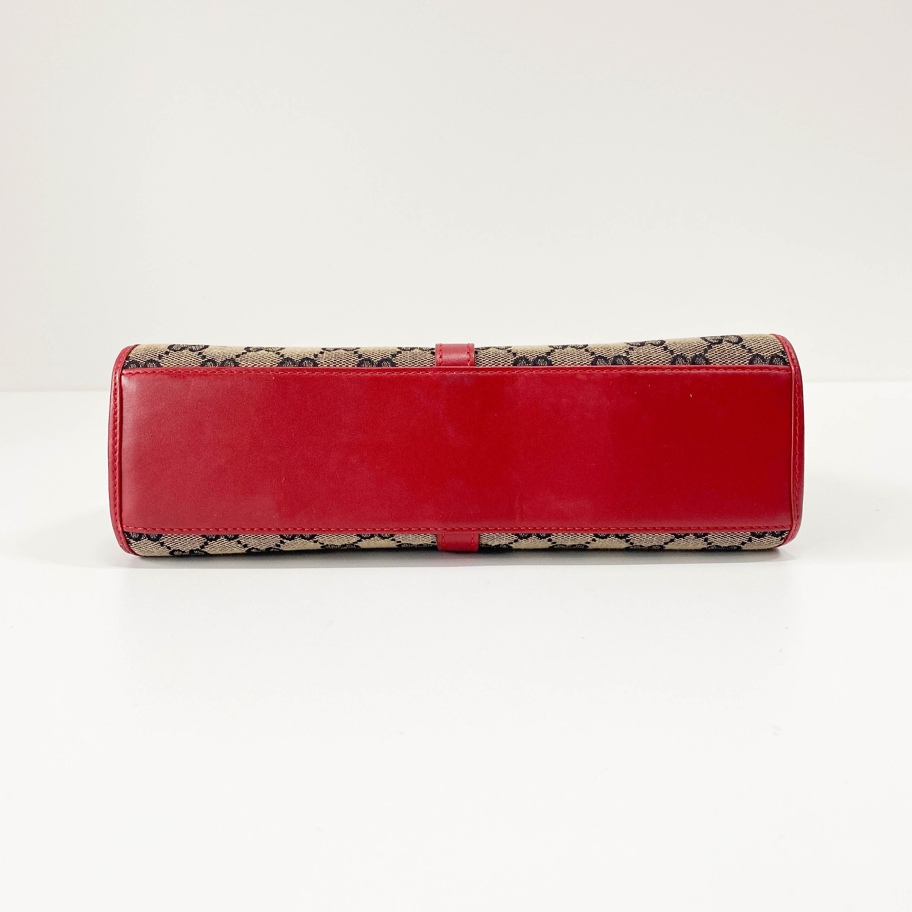 Jackie GG Supreme Brown Canvas Shoulder Bag