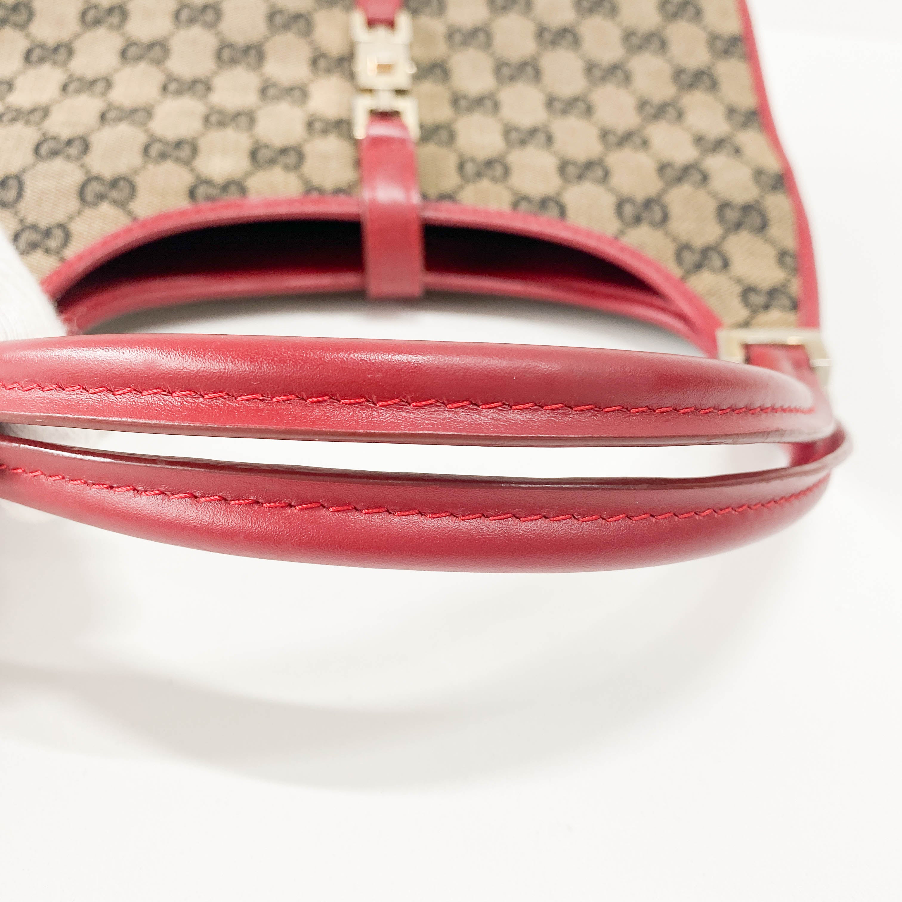 Jackie GG Supreme Brown Canvas Shoulder Bag