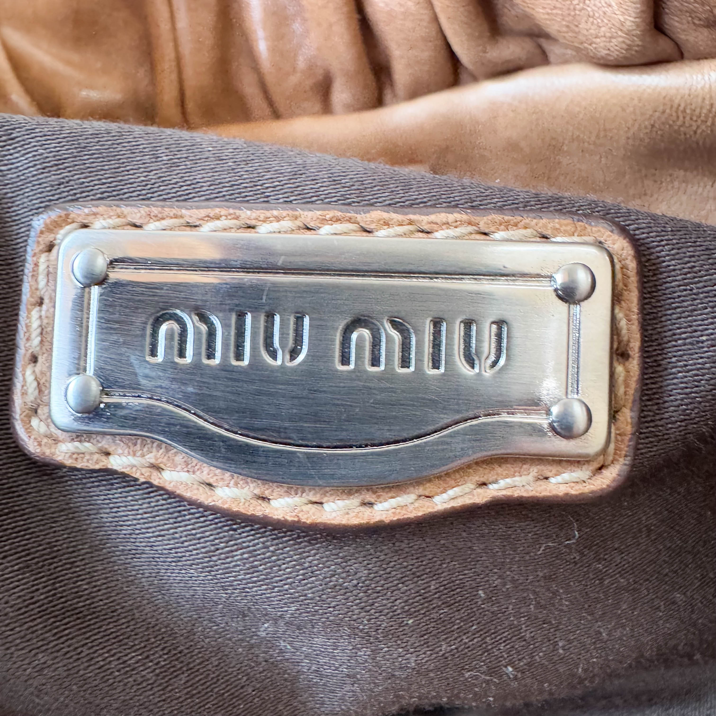 Vitello Brown Leather Handle Bag