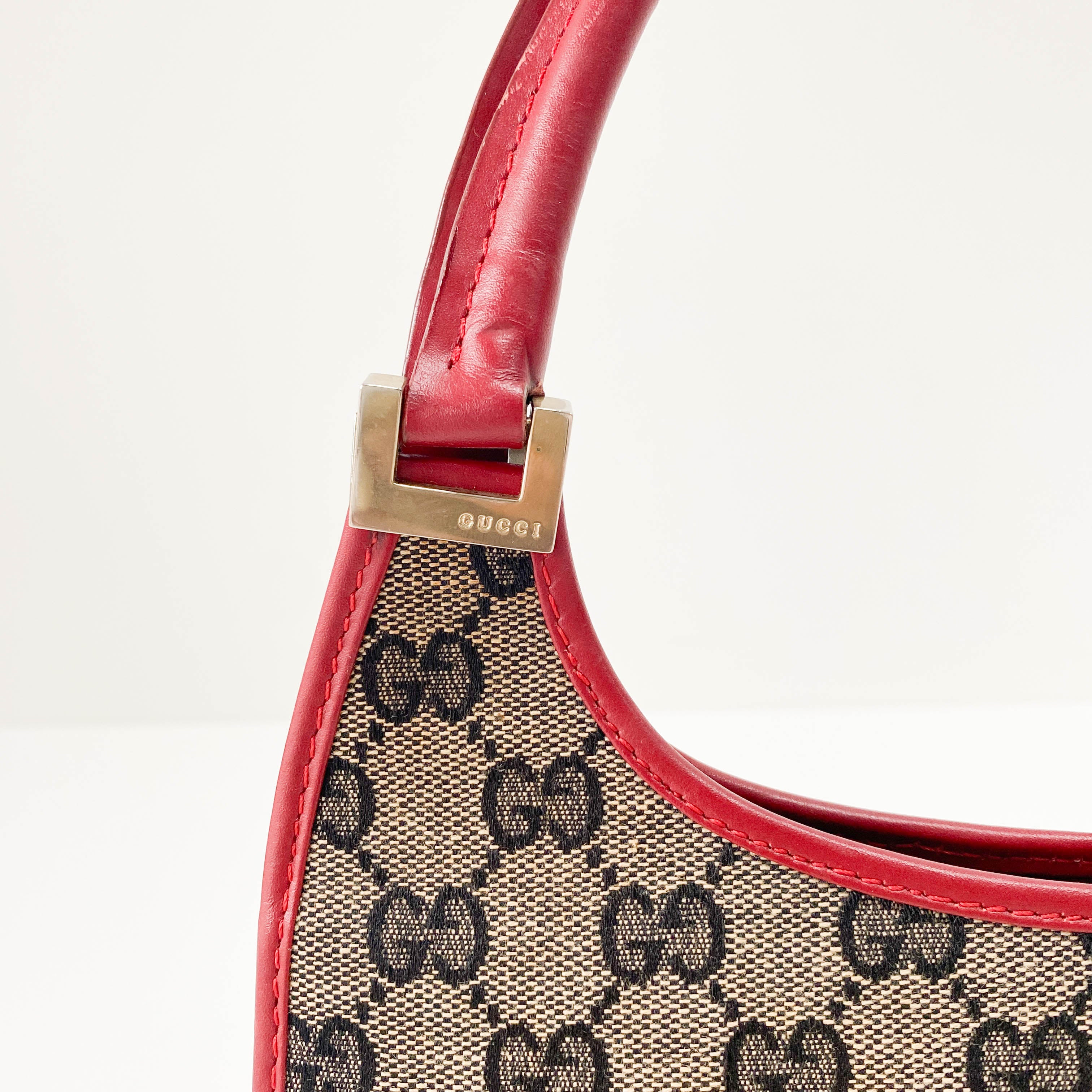 Jackie GG Supreme Brown Canvas Shoulder Bag