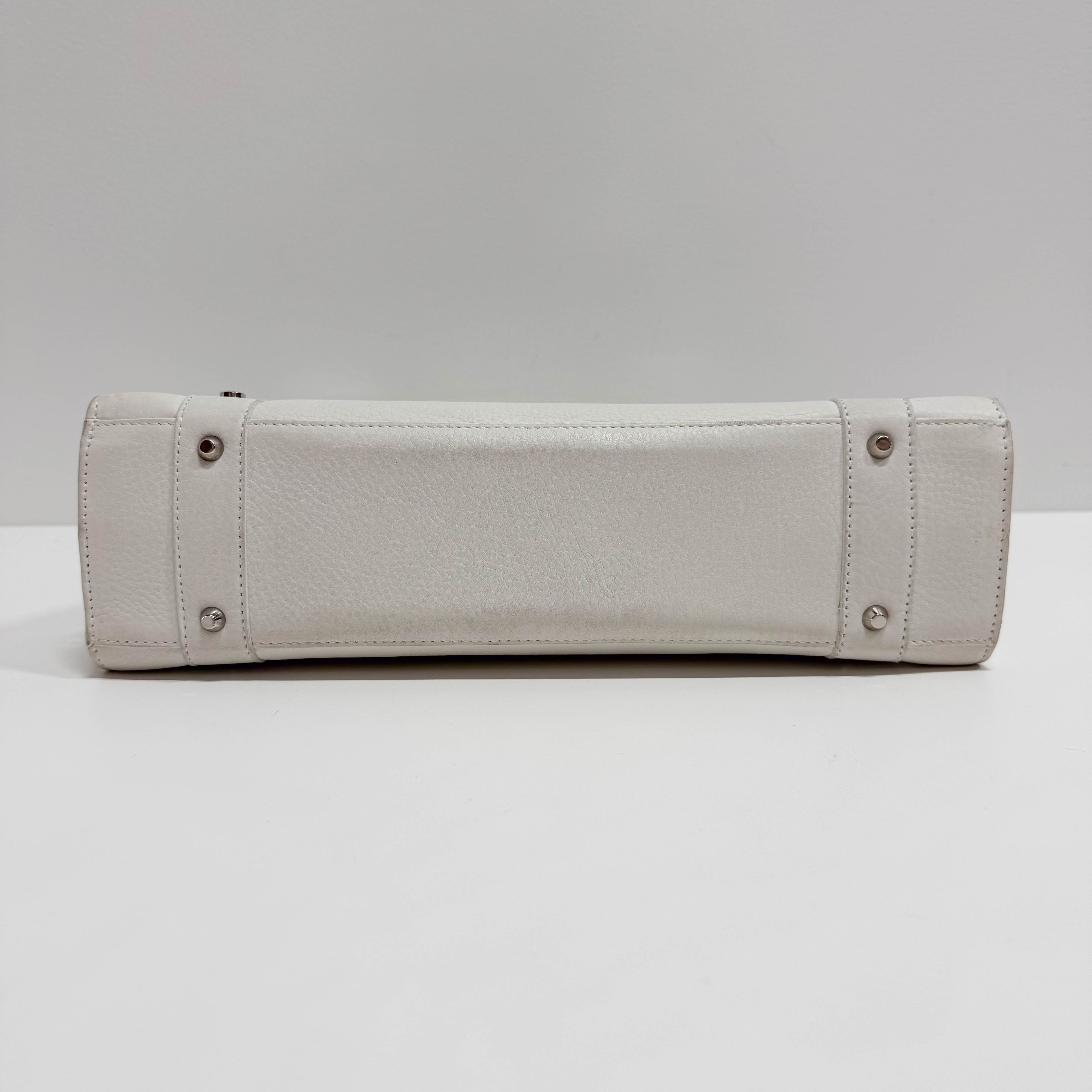 White Leather Shoulder Bag