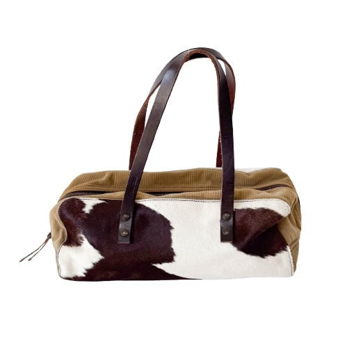 Cow Print Pony Hair Shoulder Bag
