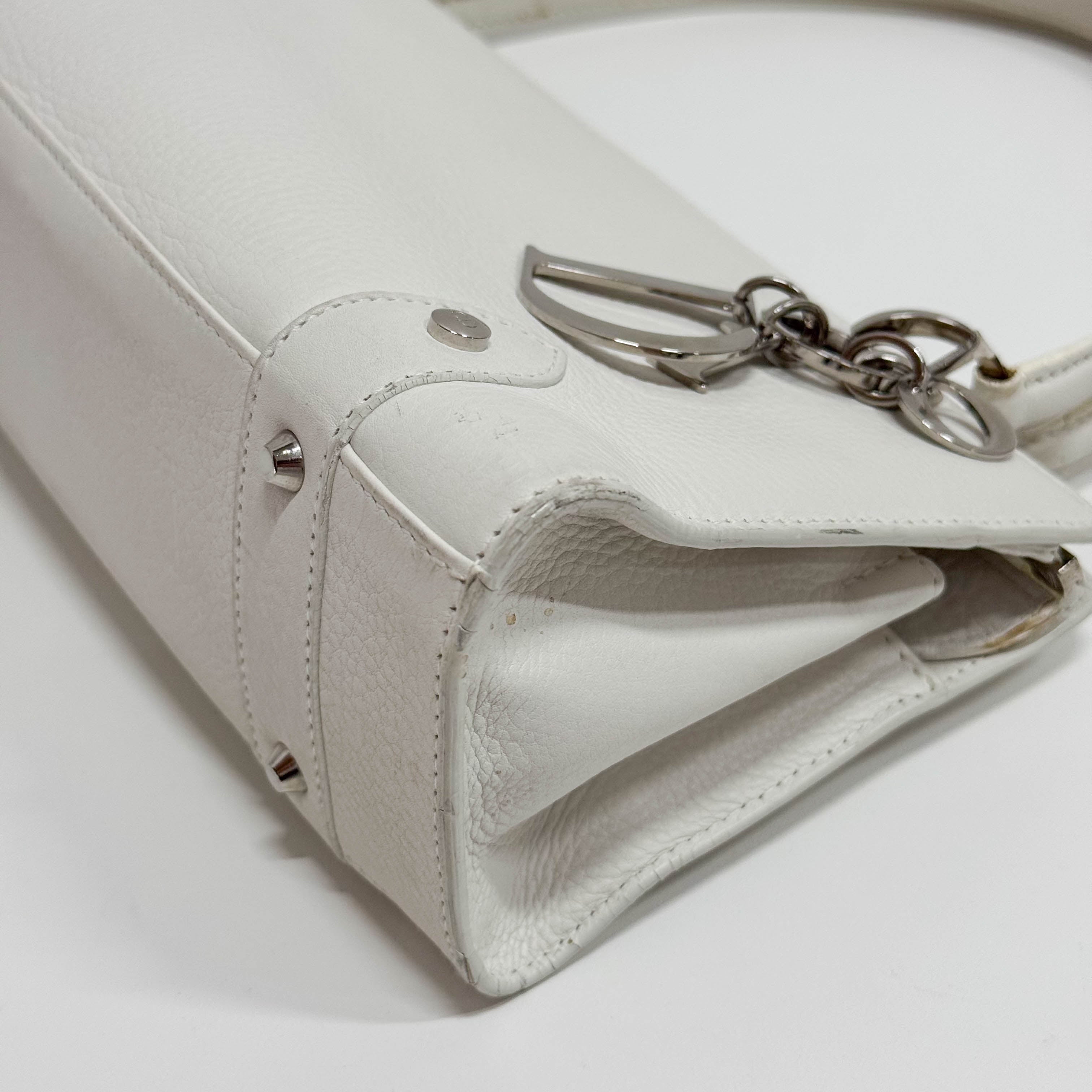 White Leather Shoulder Bag