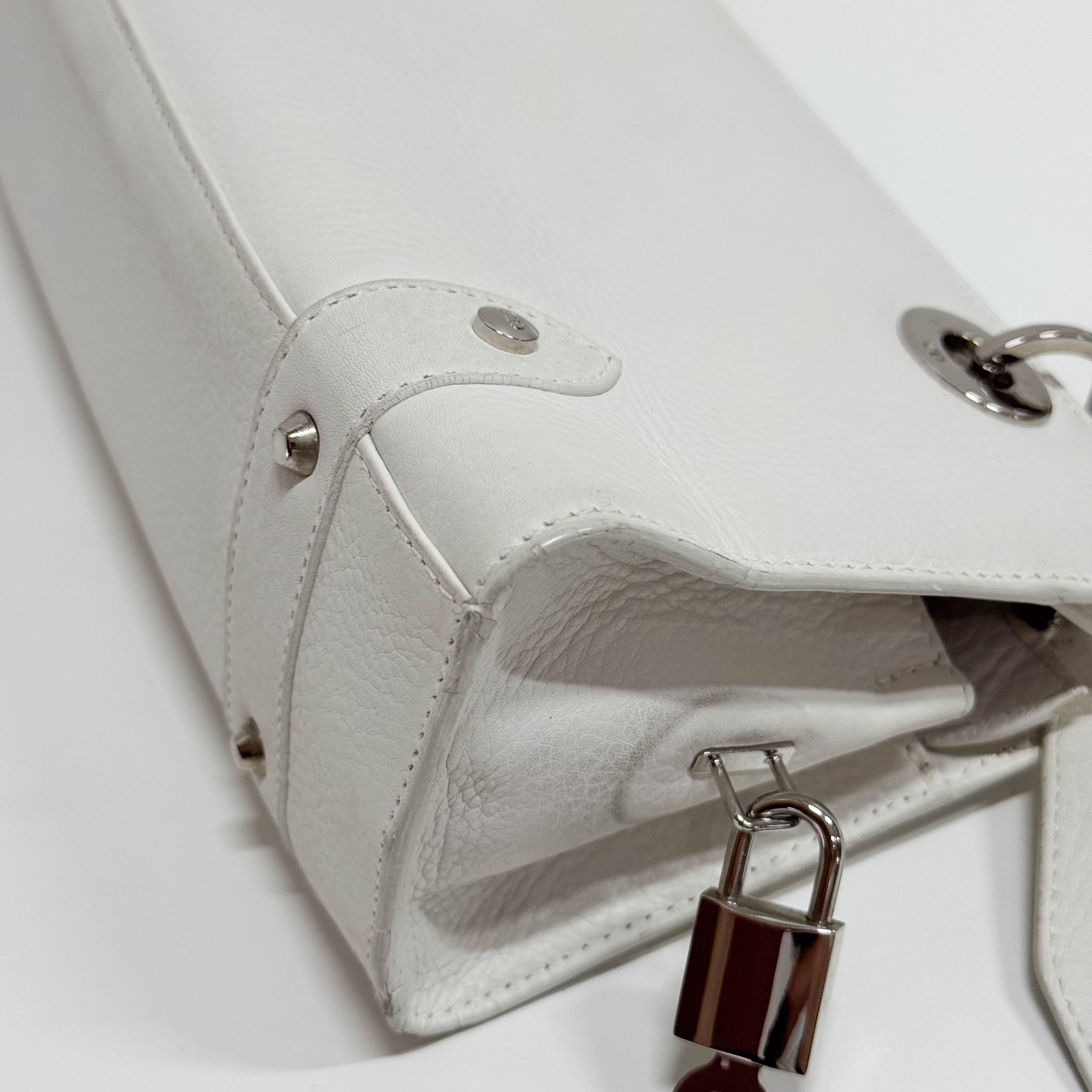 White Leather Shoulder Bag