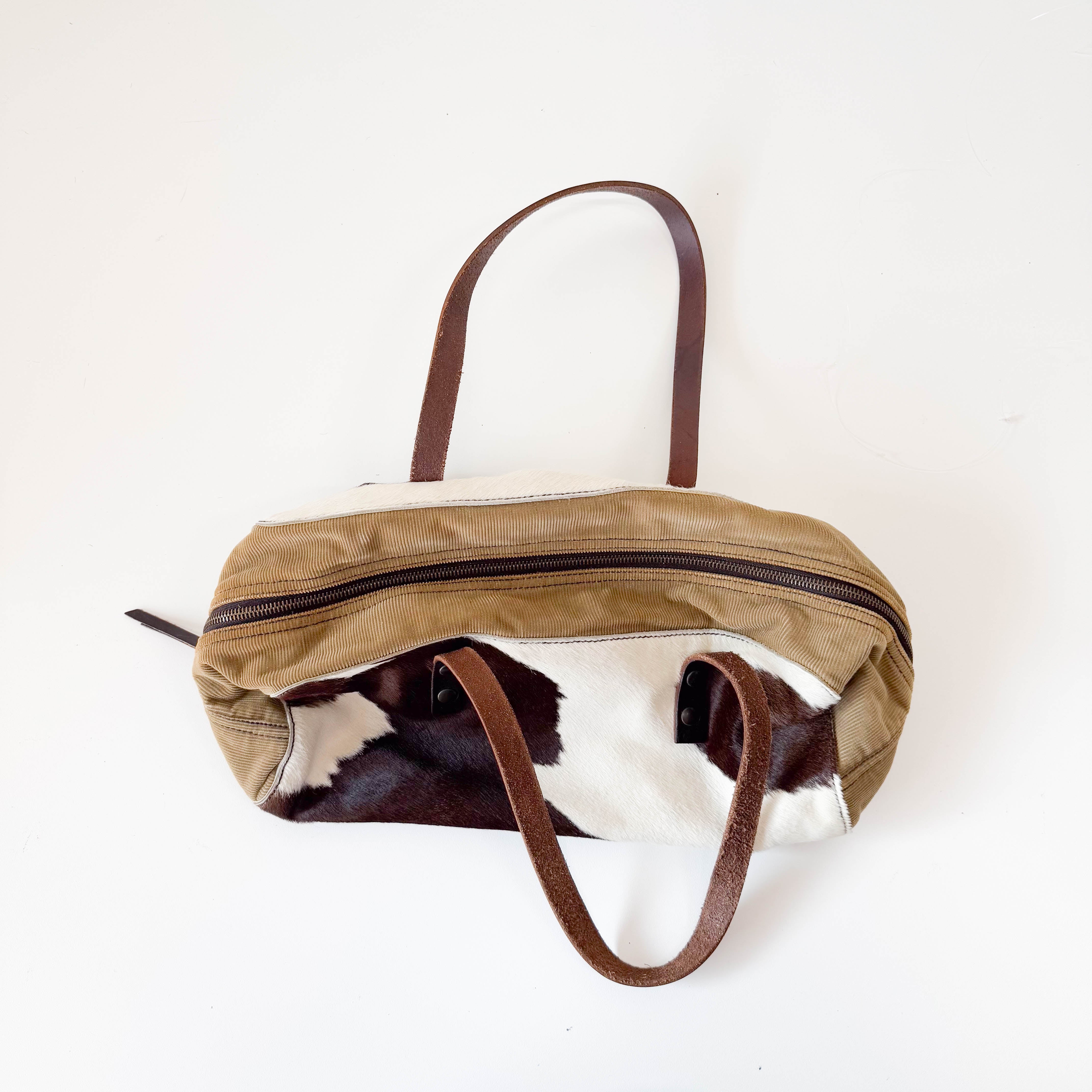 Cow Print Pony Hair Shoulder Bag