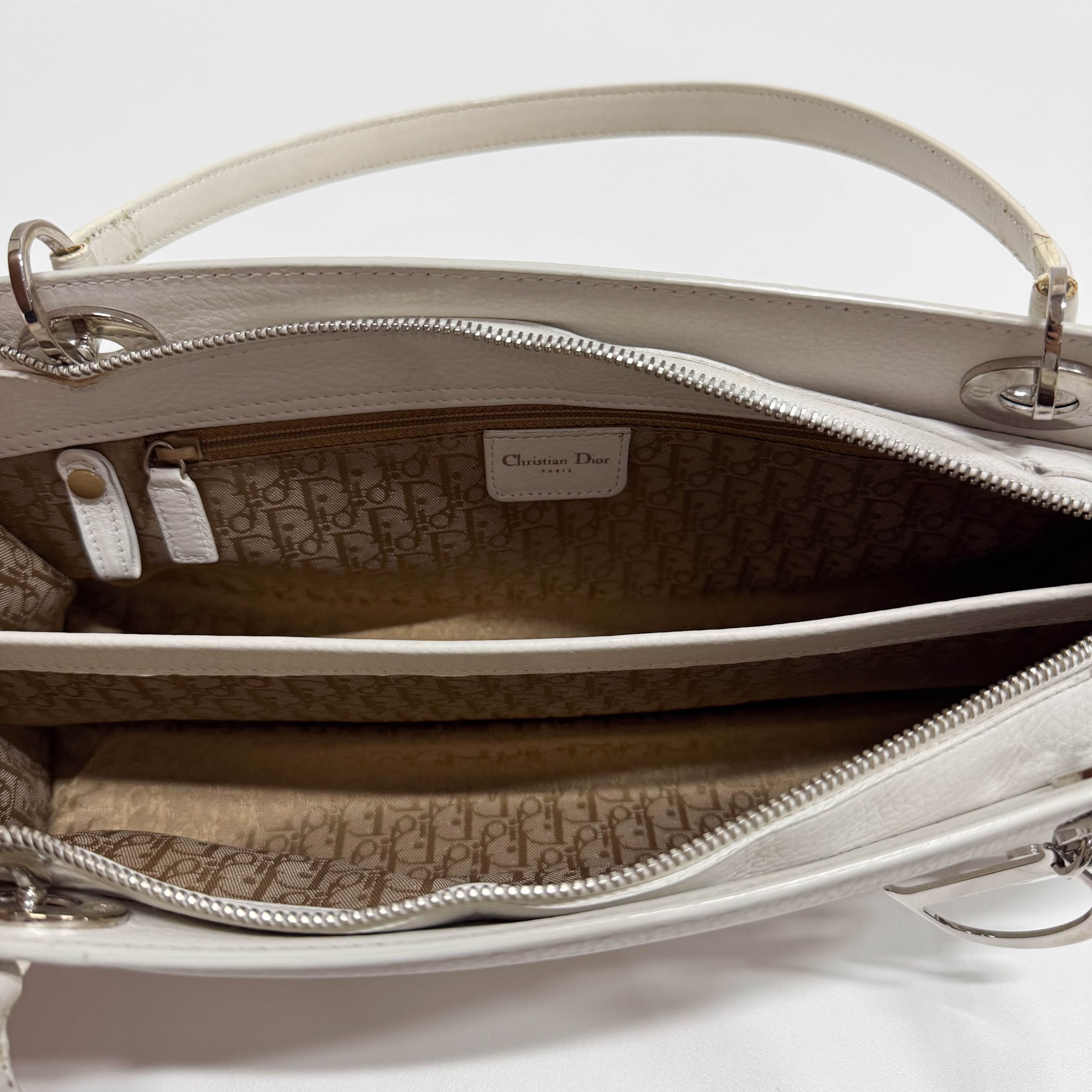 White Leather Shoulder Bag