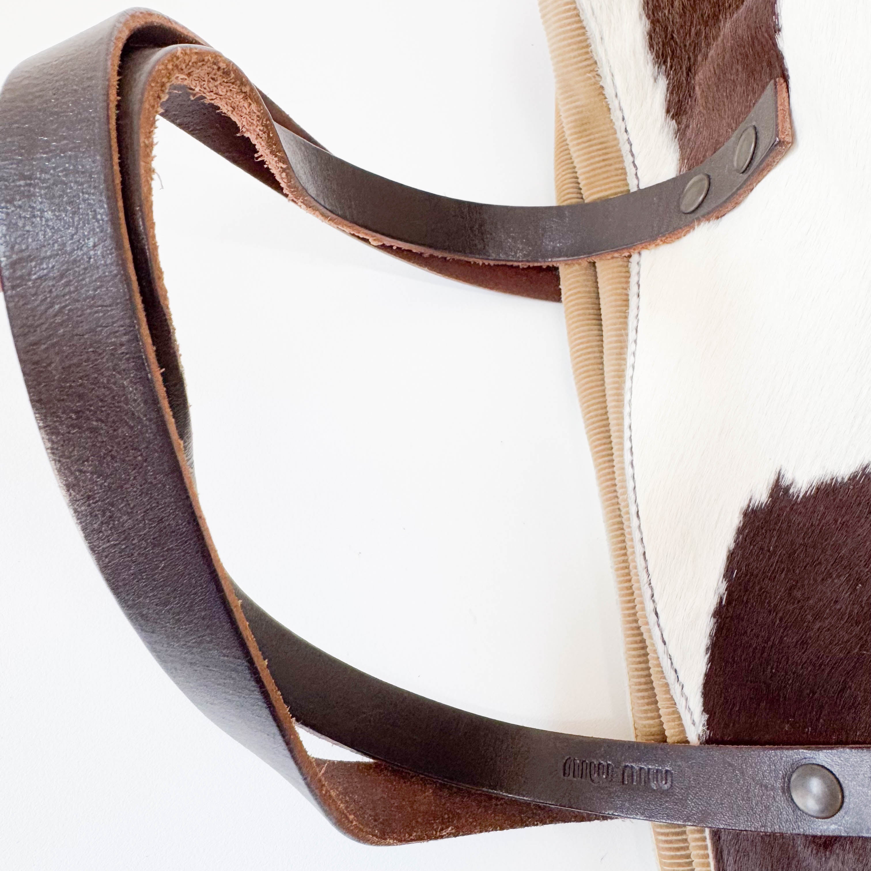 Cow Print Pony Hair Shoulder Bag