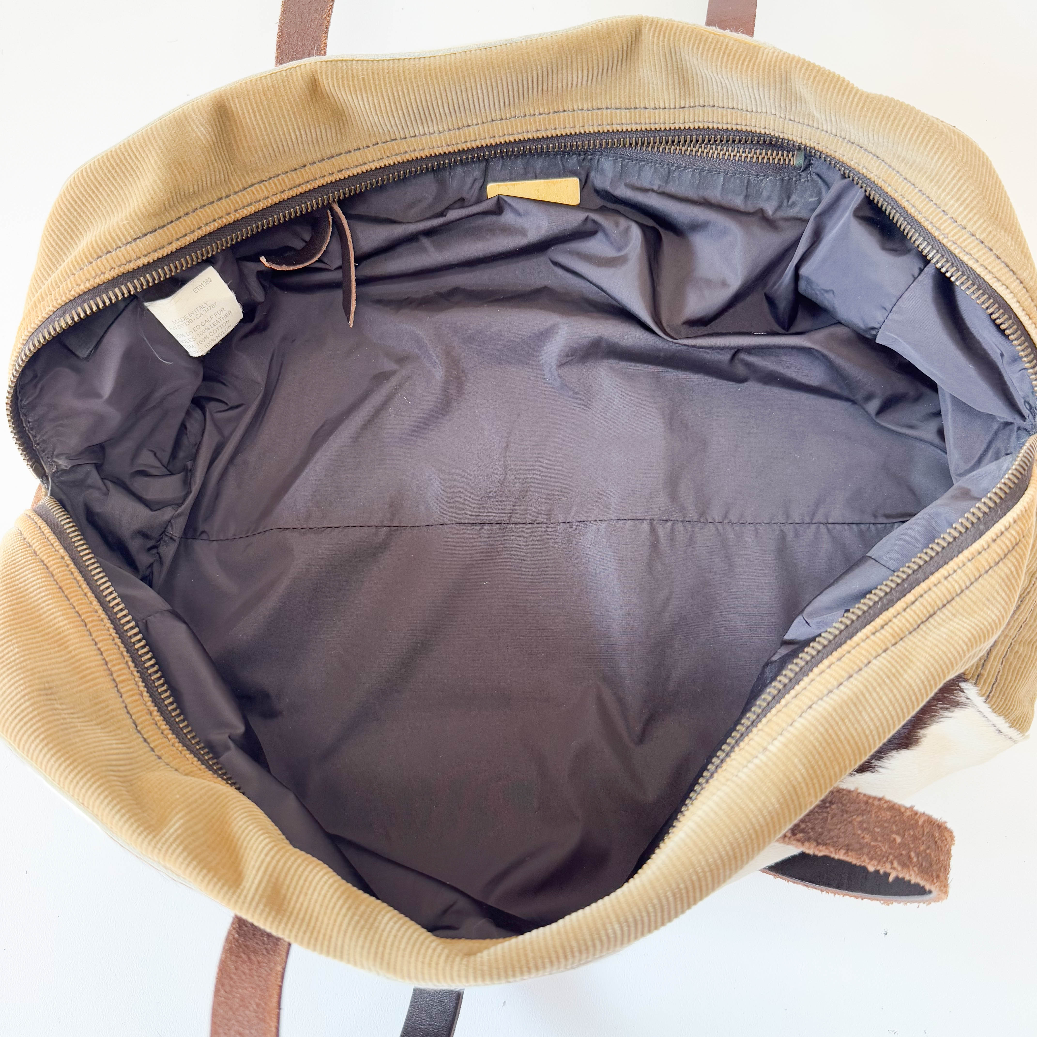 Cow Print Pony Hair Shoulder Bag