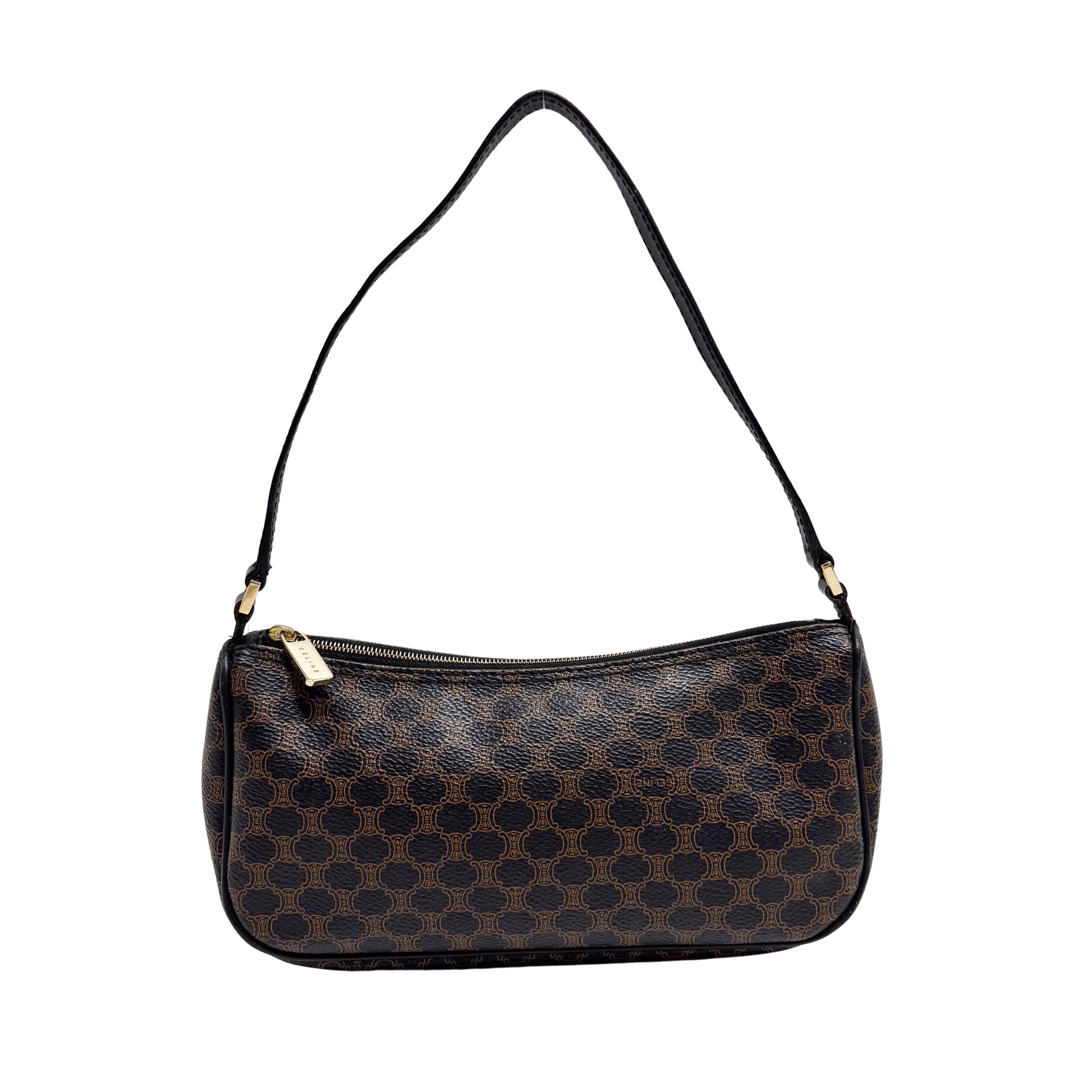 Macadam Black Canvas Shoulder Bag