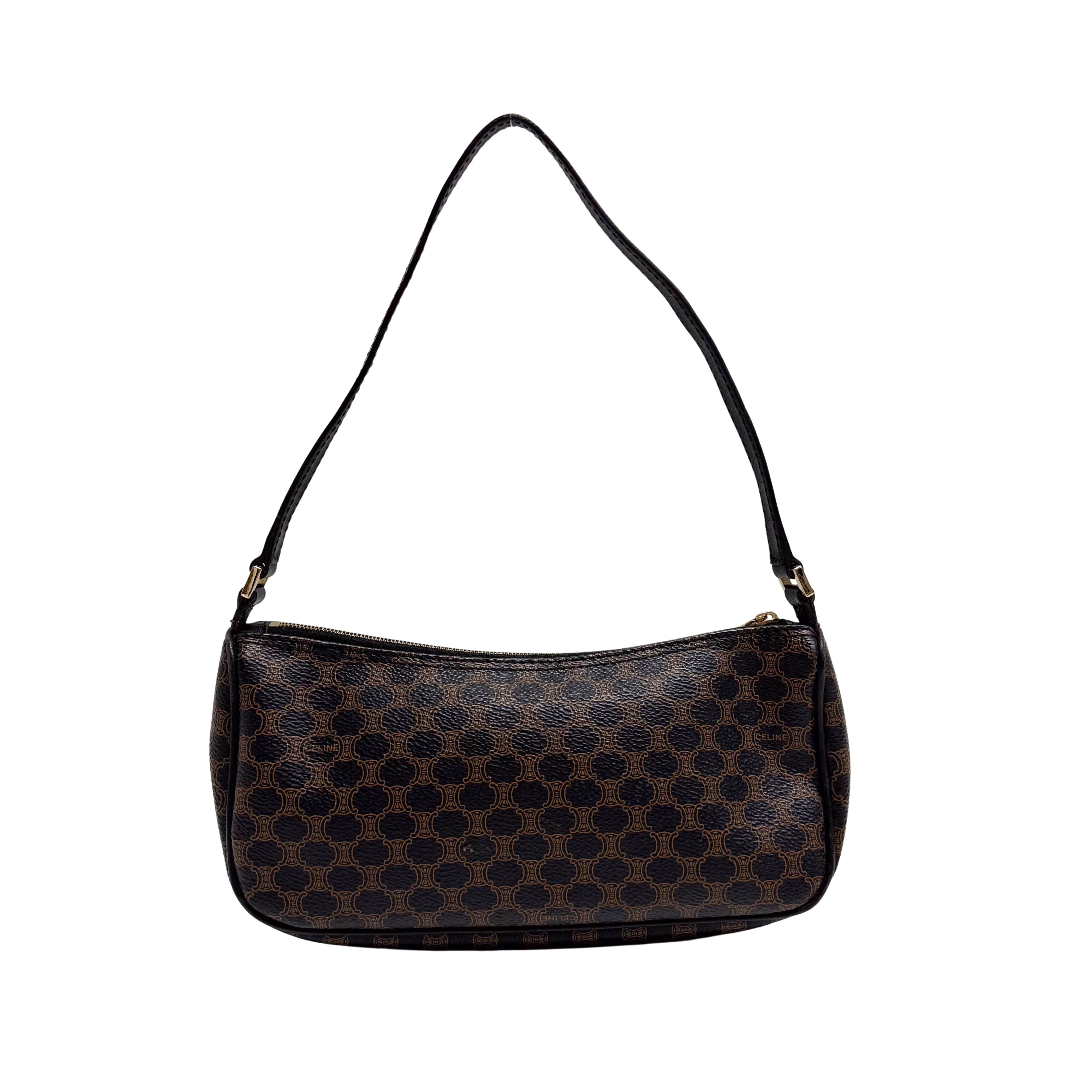 Macadam Black Canvas Shoulder Bag