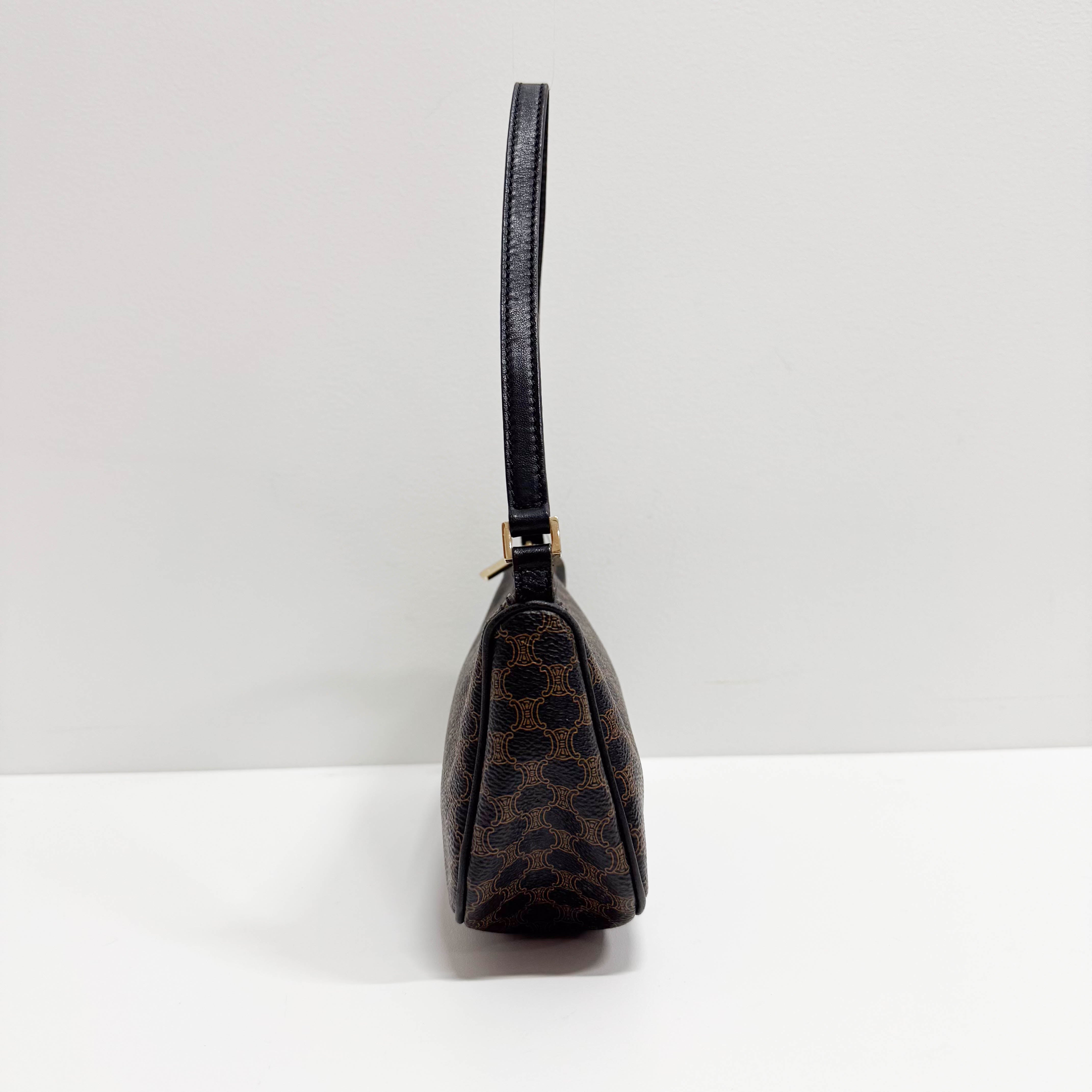 Macadam Black Canvas Shoulder Bag