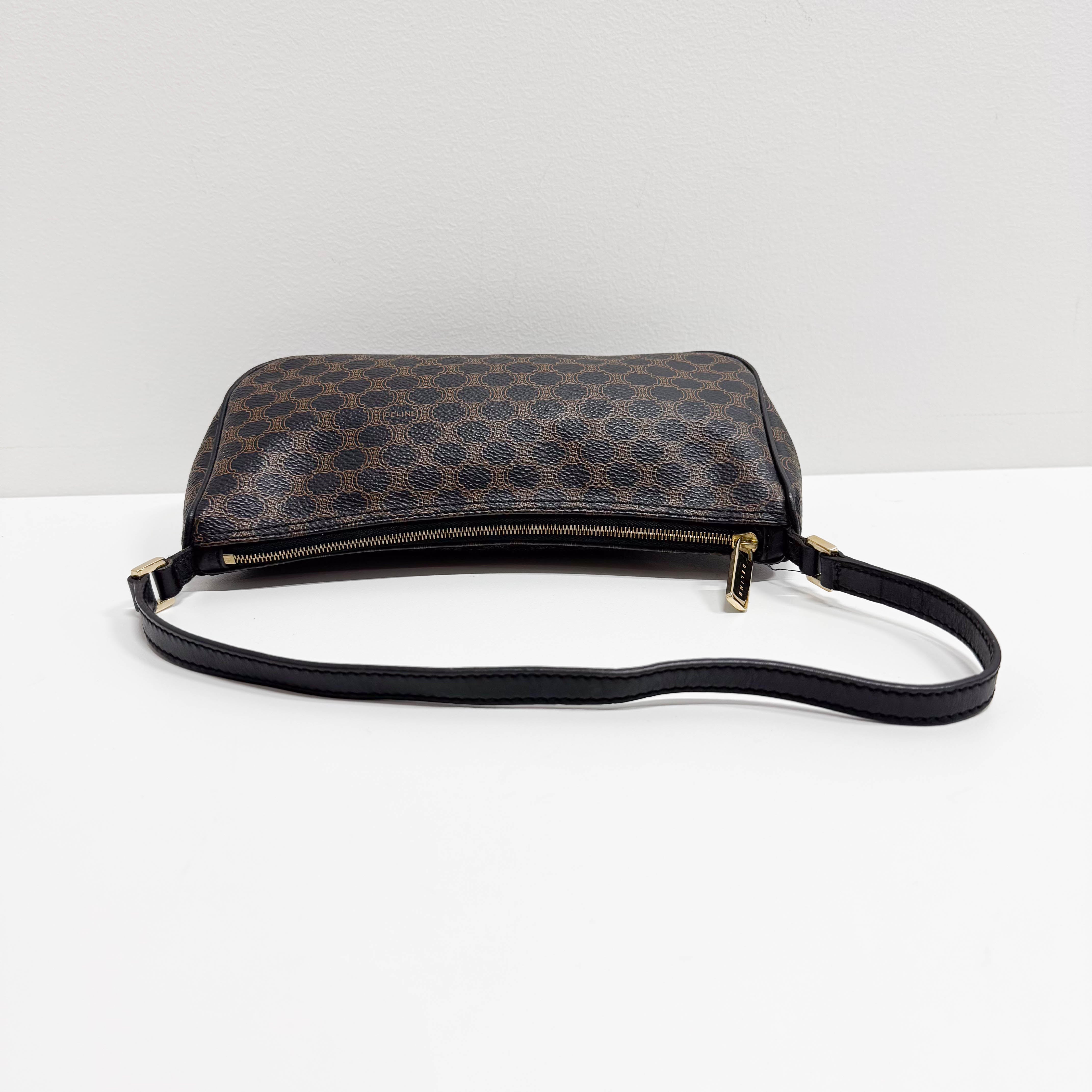 Macadam Black Canvas Shoulder Bag