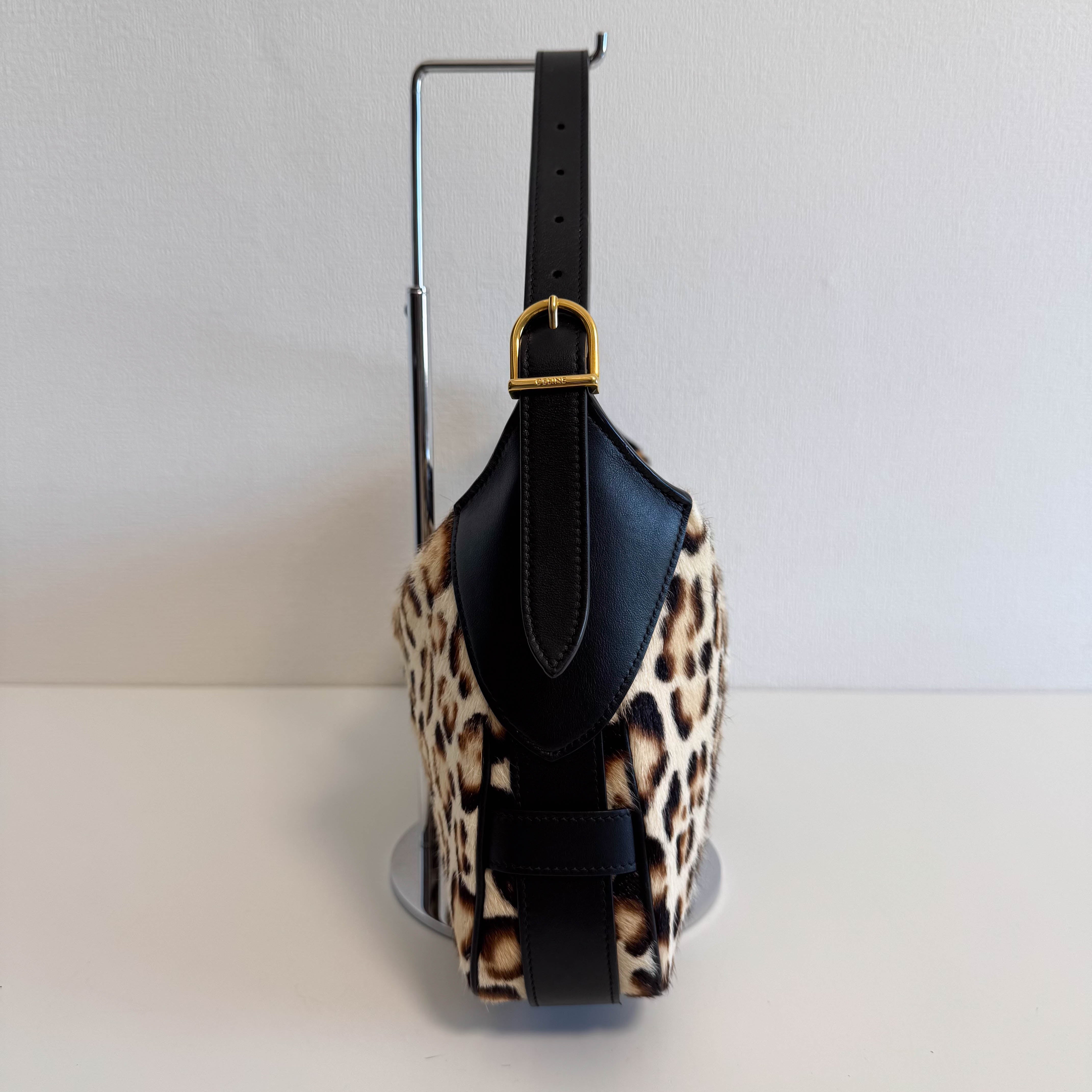 Romy Pony Hair Leopard Shoulder Bag