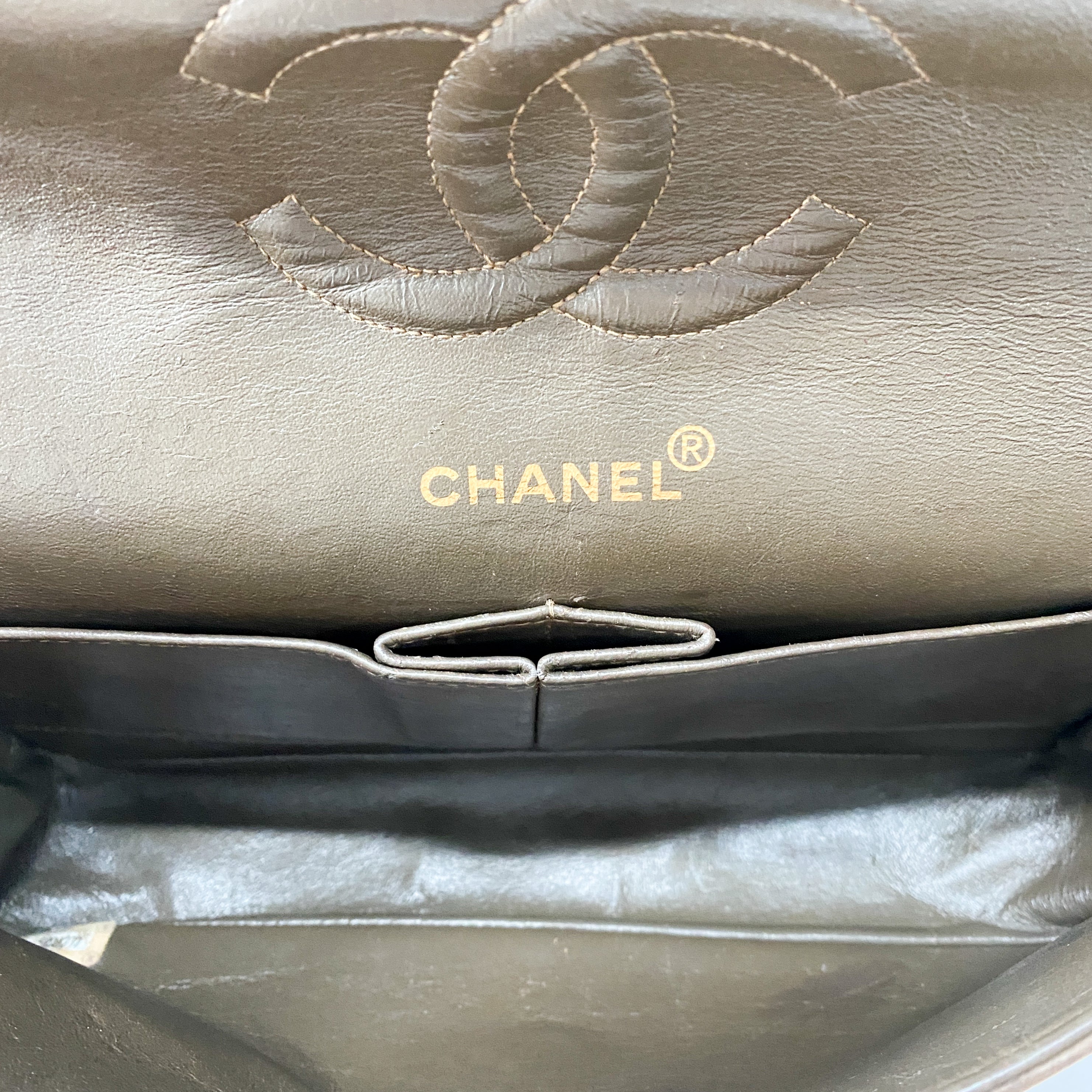 Classic Double Flap Small Brown Suede Shoulder Bag