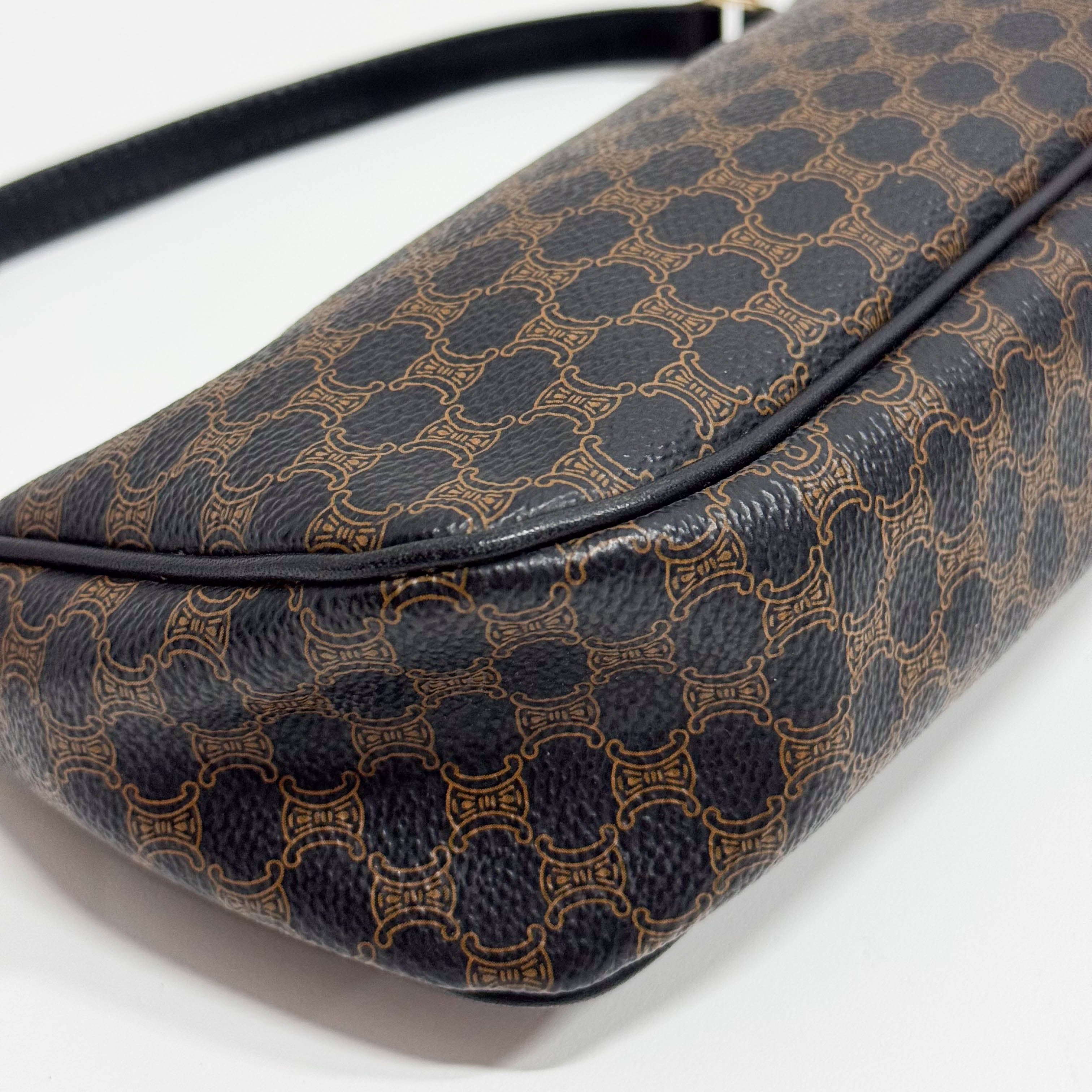 Macadam Black Canvas Shoulder Bag