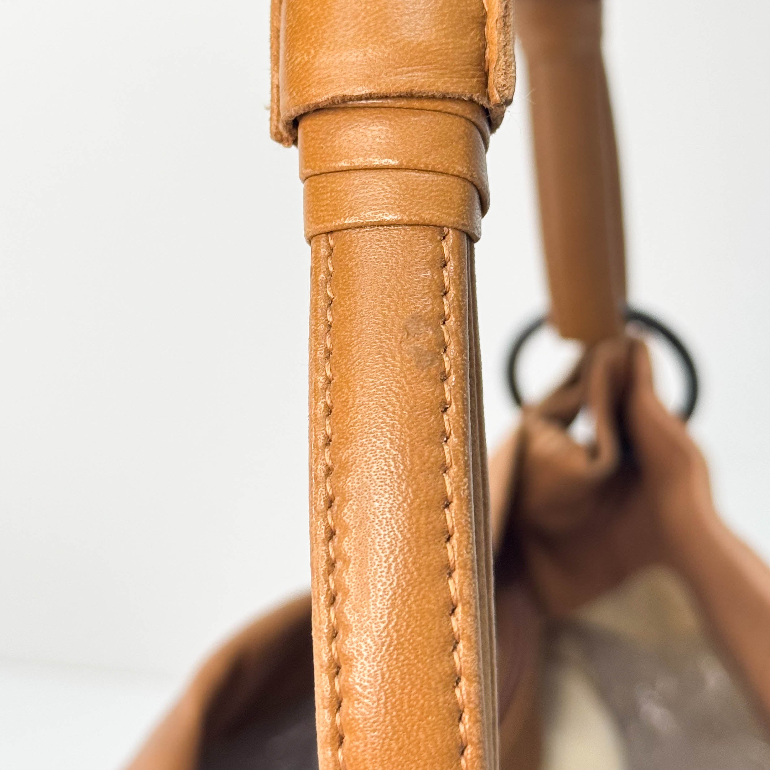 Caramel Brown Intrecciato Shoulder Bag