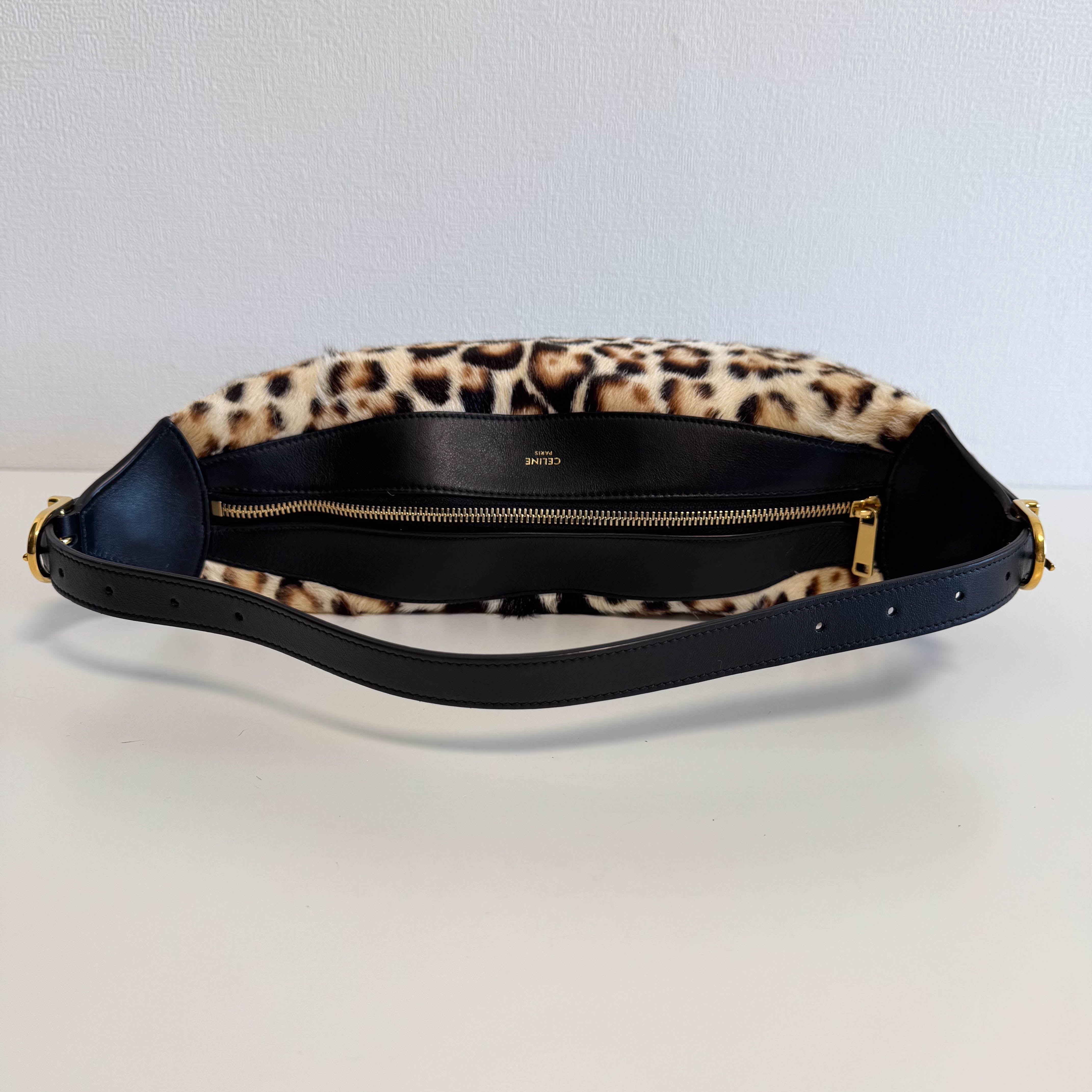 Romy Pony Hair Leopard Shoulder Bag