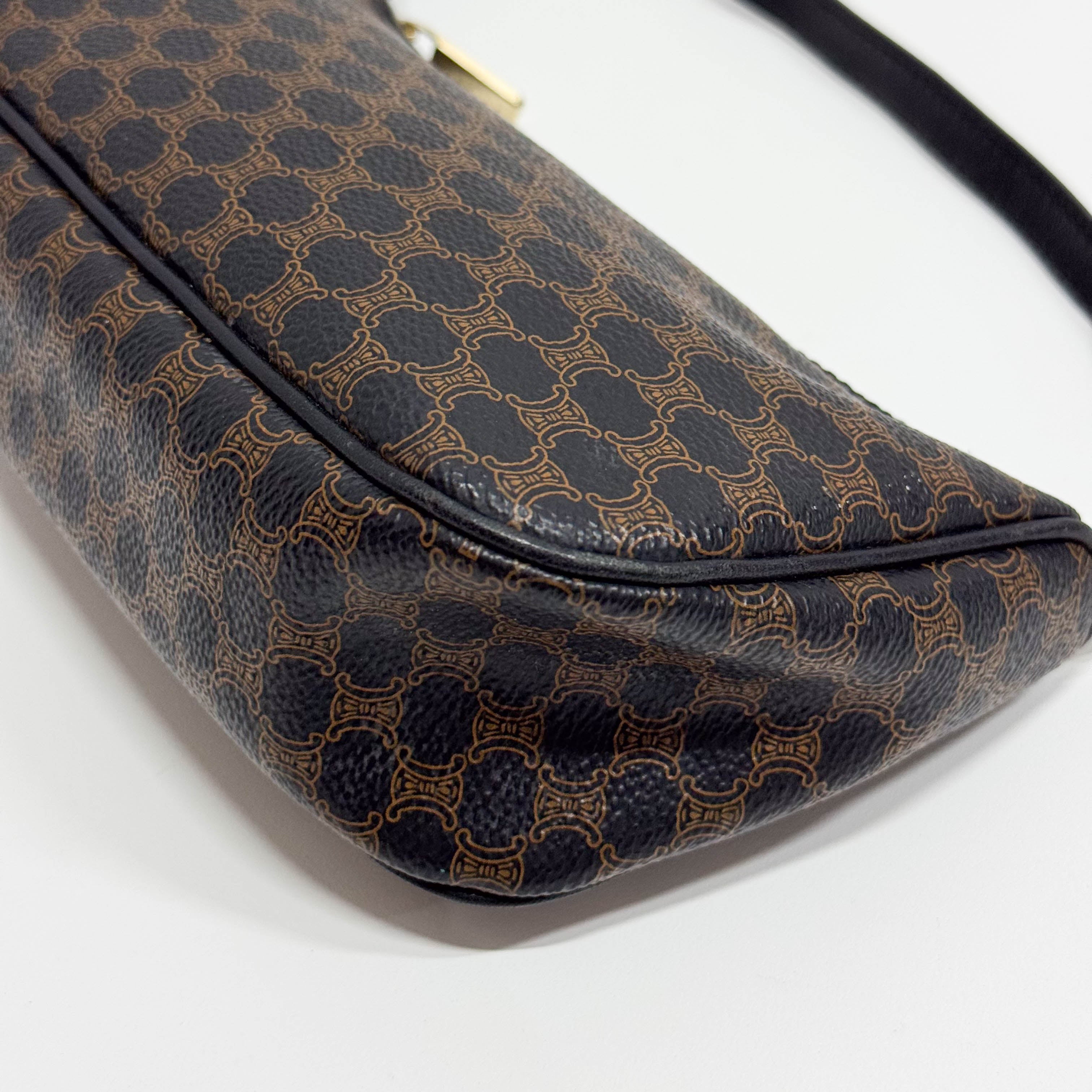 Macadam Black Canvas Shoulder Bag