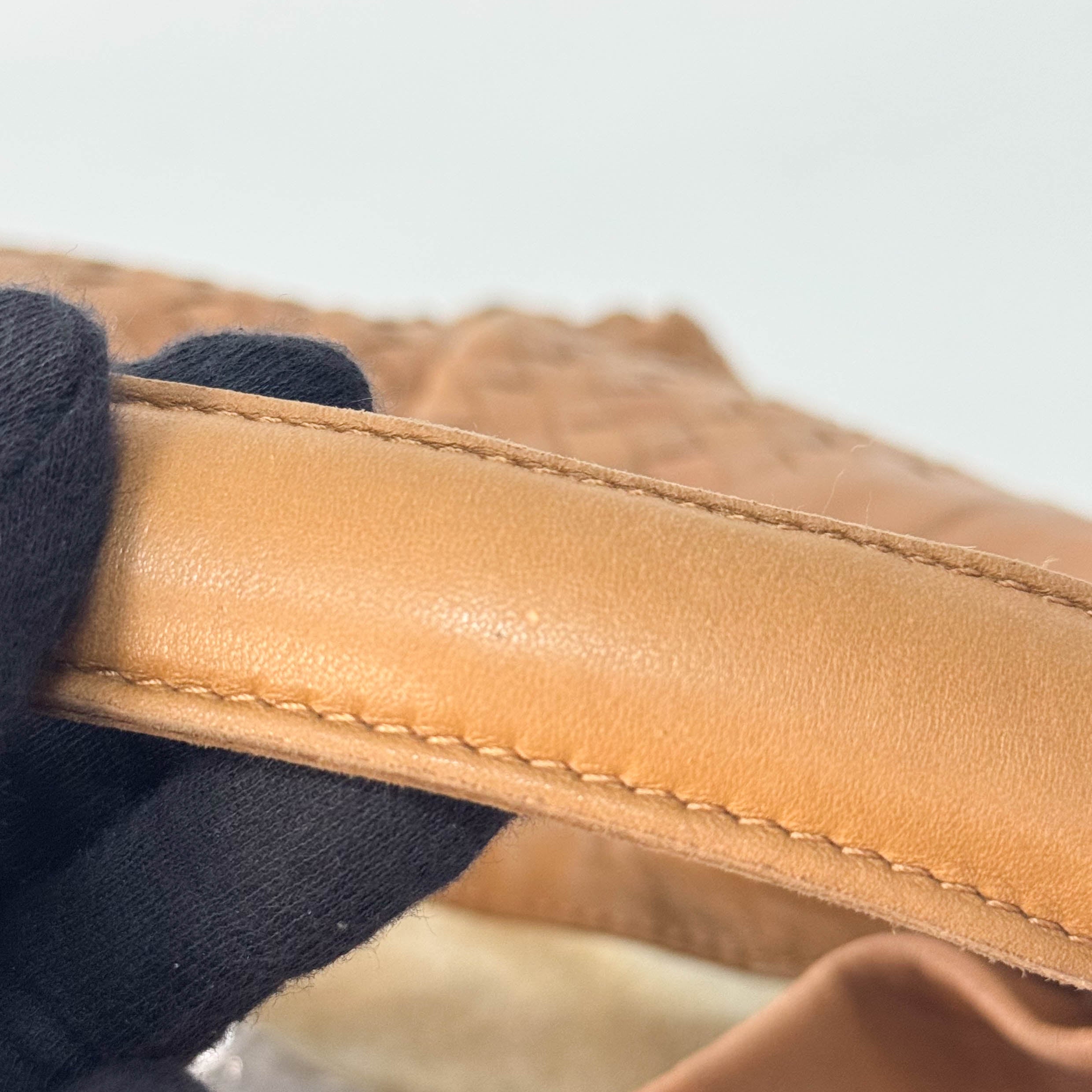 Caramel Brown Intrecciato Shoulder Bag