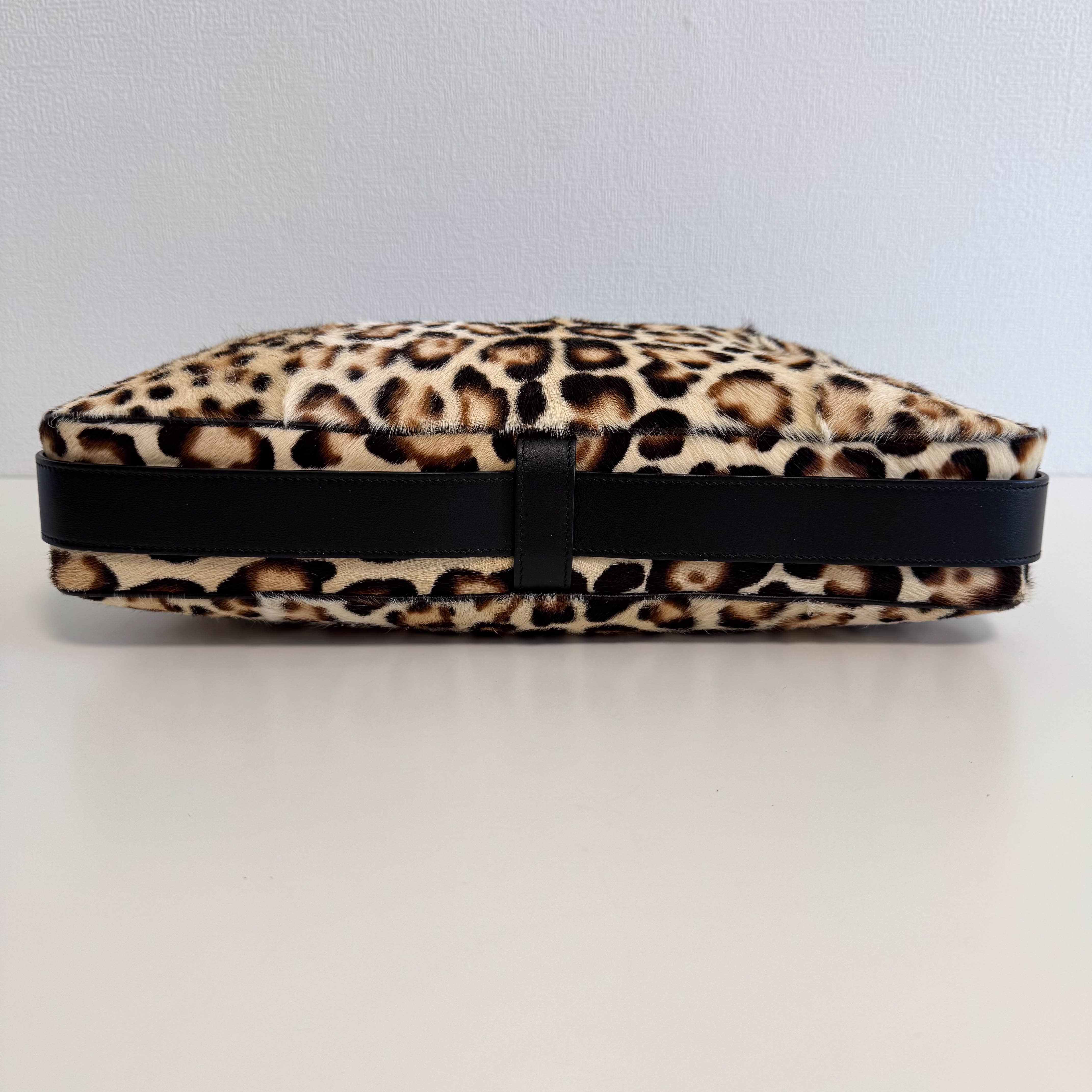 Romy Pony Hair Leopard Shoulder Bag