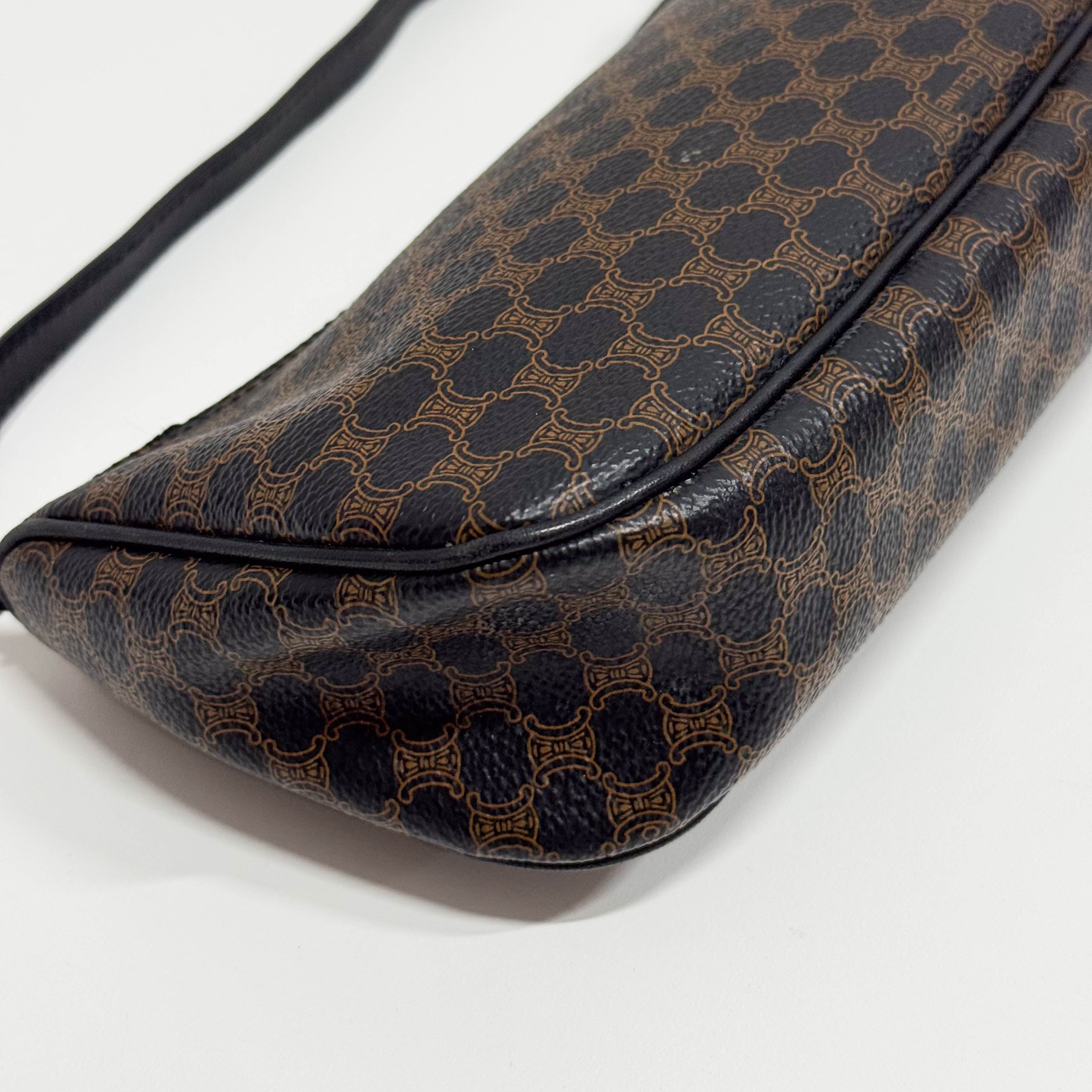 Macadam Black Canvas Shoulder Bag