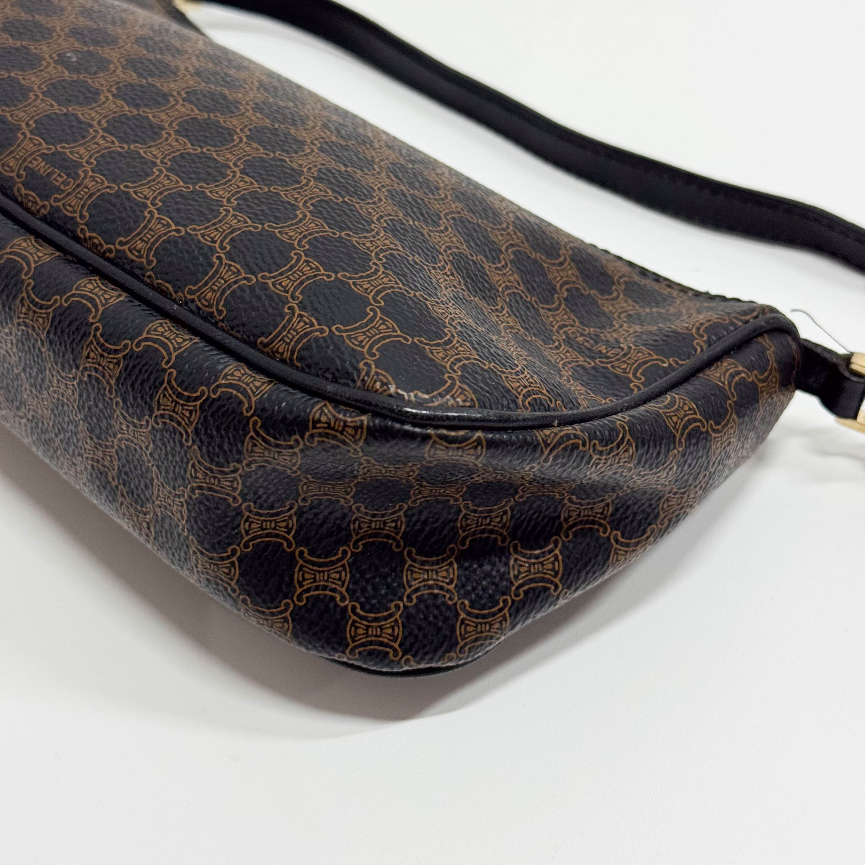 Macadam Black Canvas Shoulder Bag