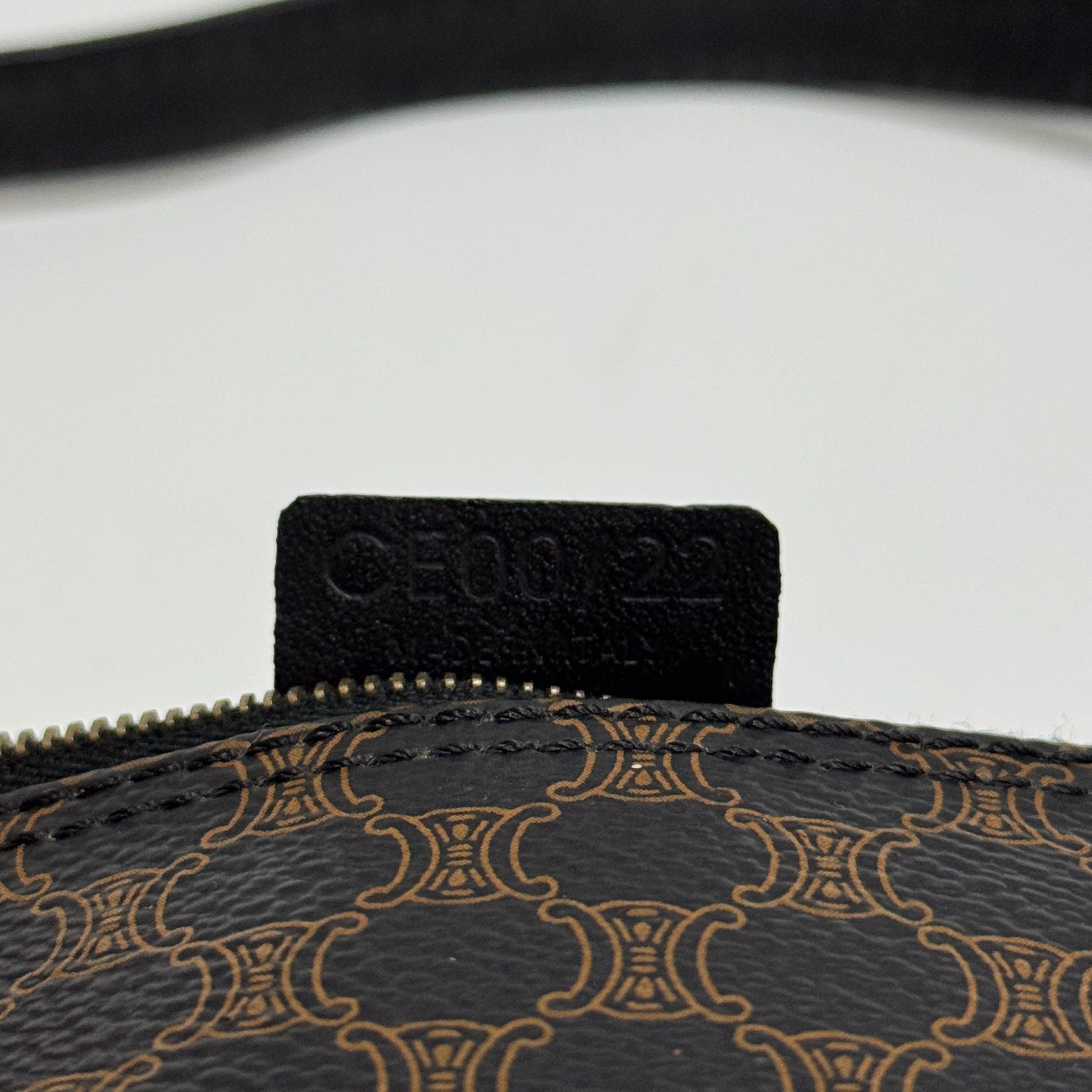 Macadam Black Canvas Shoulder Bag