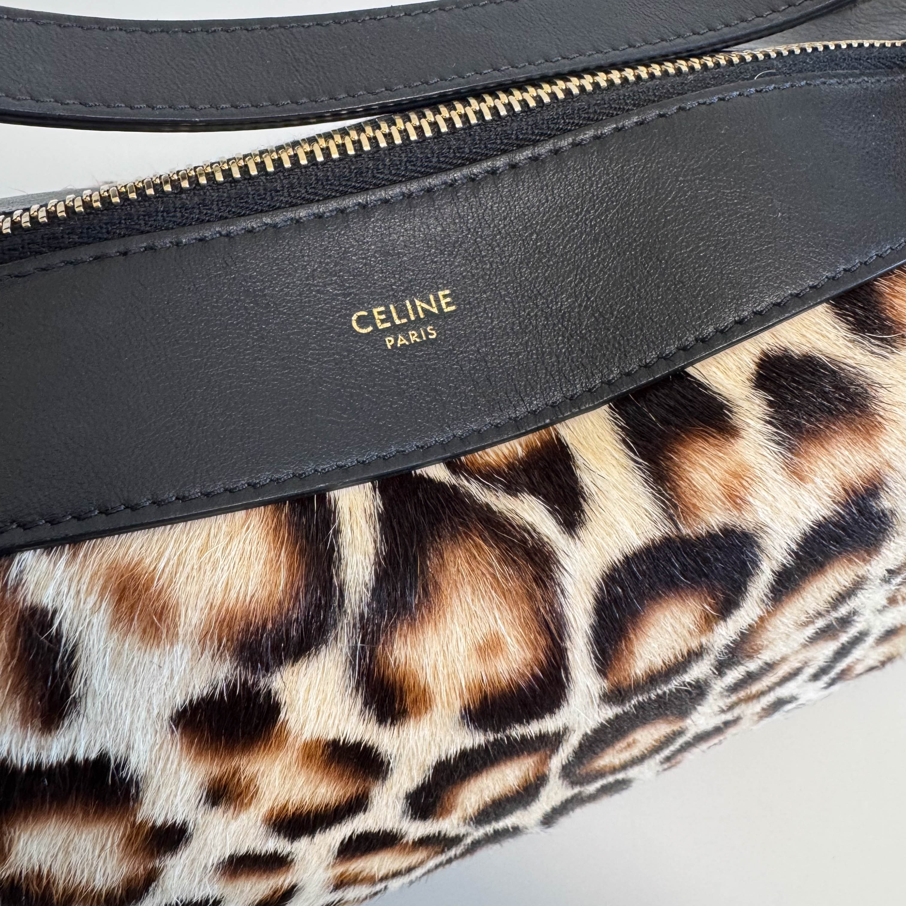 Romy Pony Hair Leopard Shoulder Bag