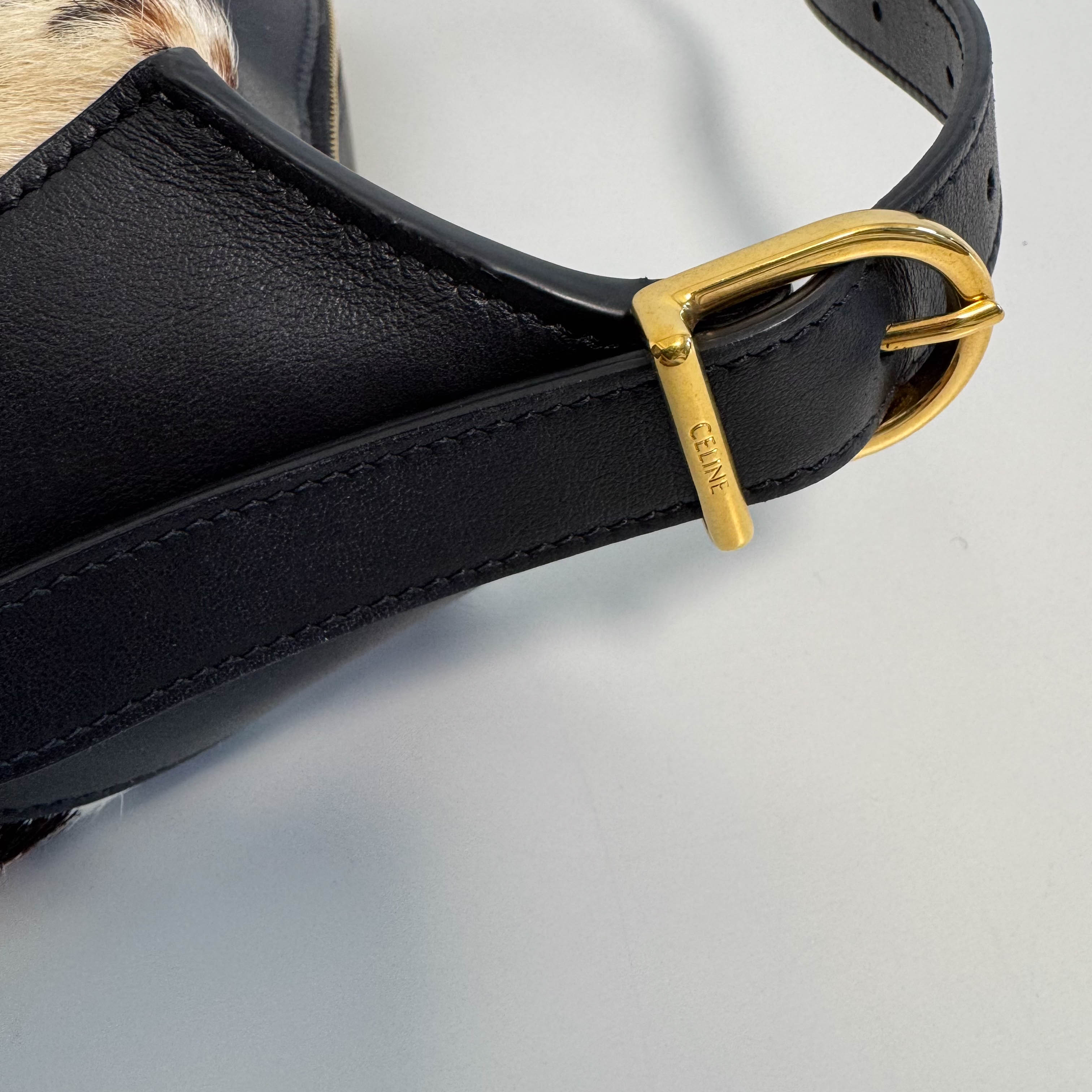 Romy Pony Hair Leopard Shoulder Bag