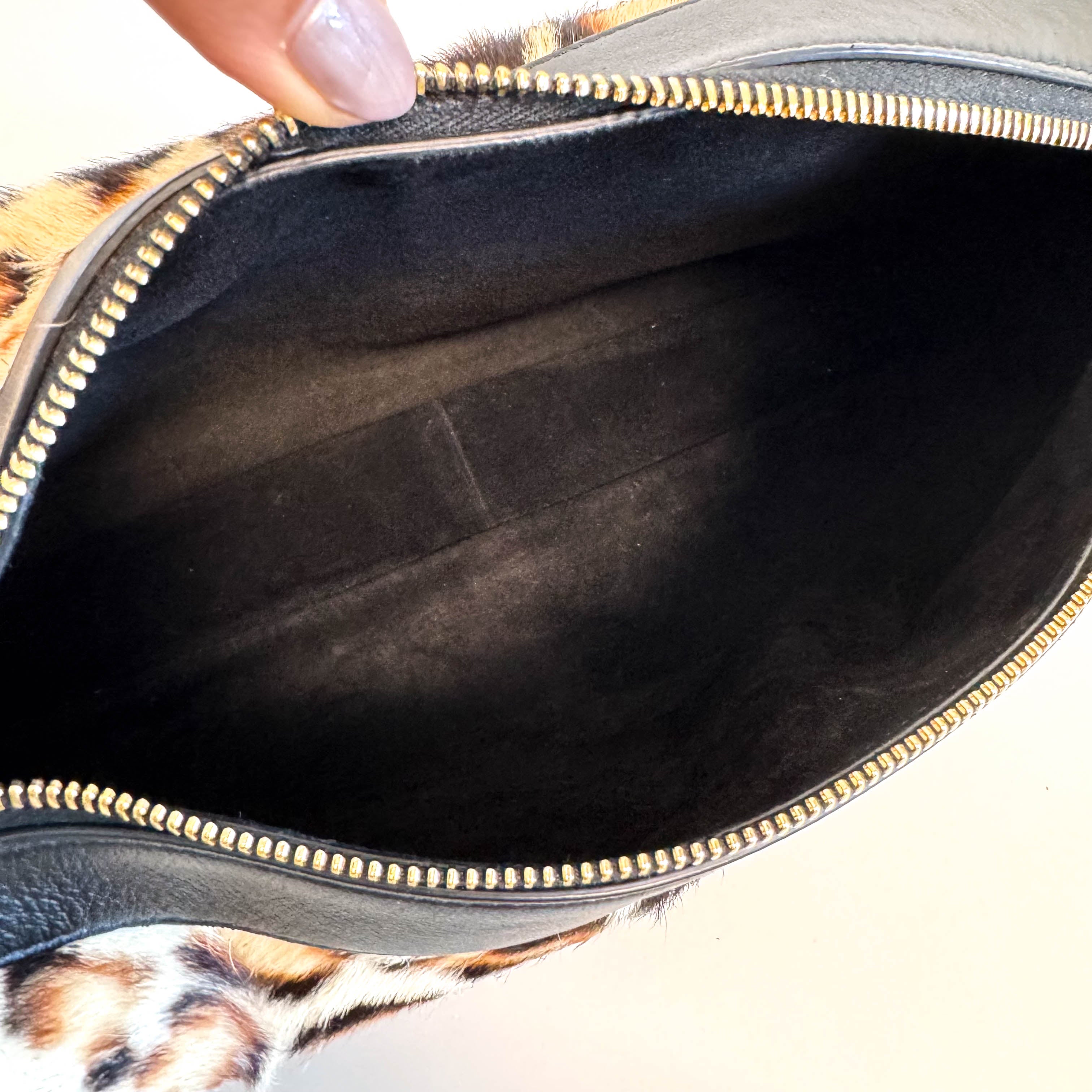 Romy Pony Hair Leopard Shoulder Bag