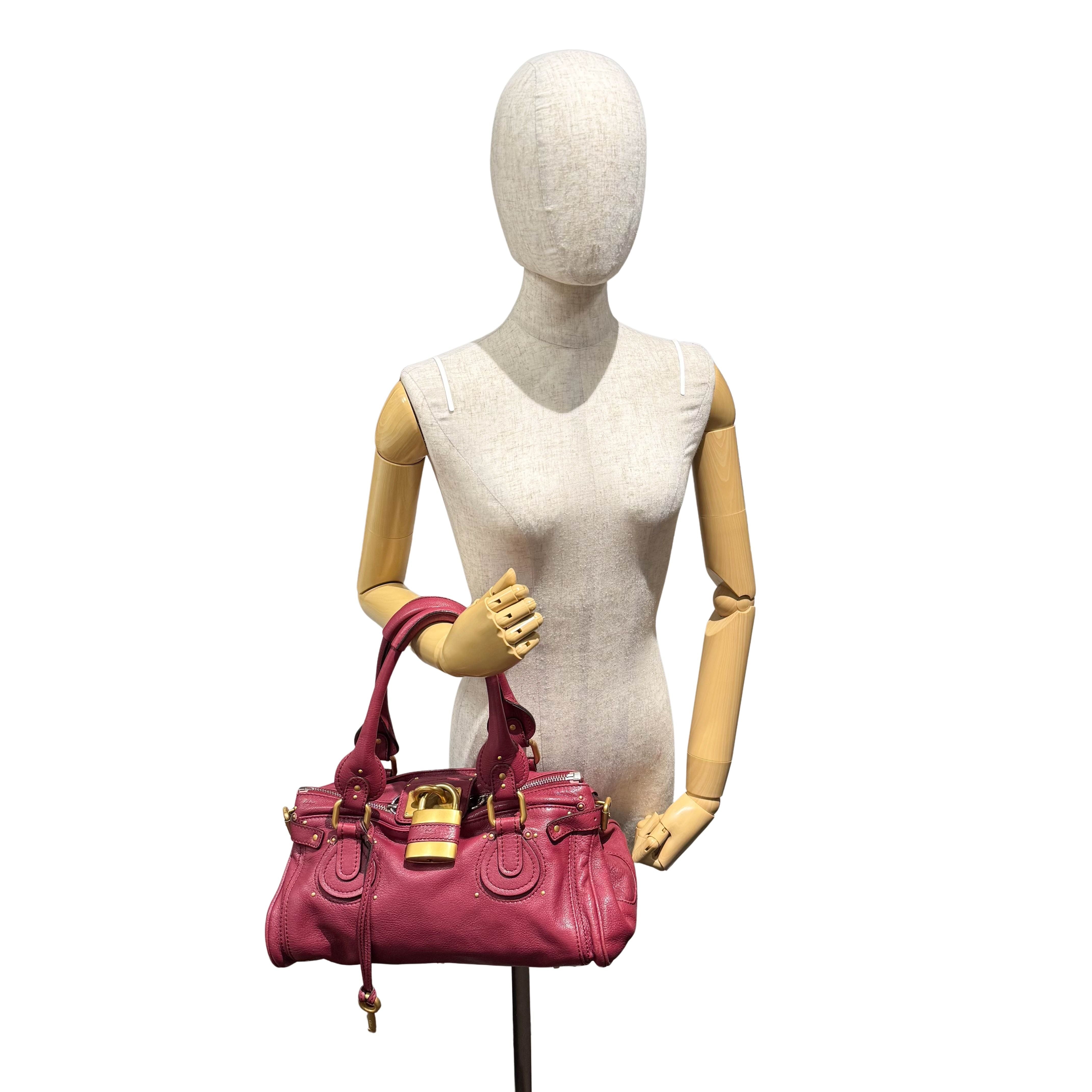 Paddington Pink Leather Shoulder Bag