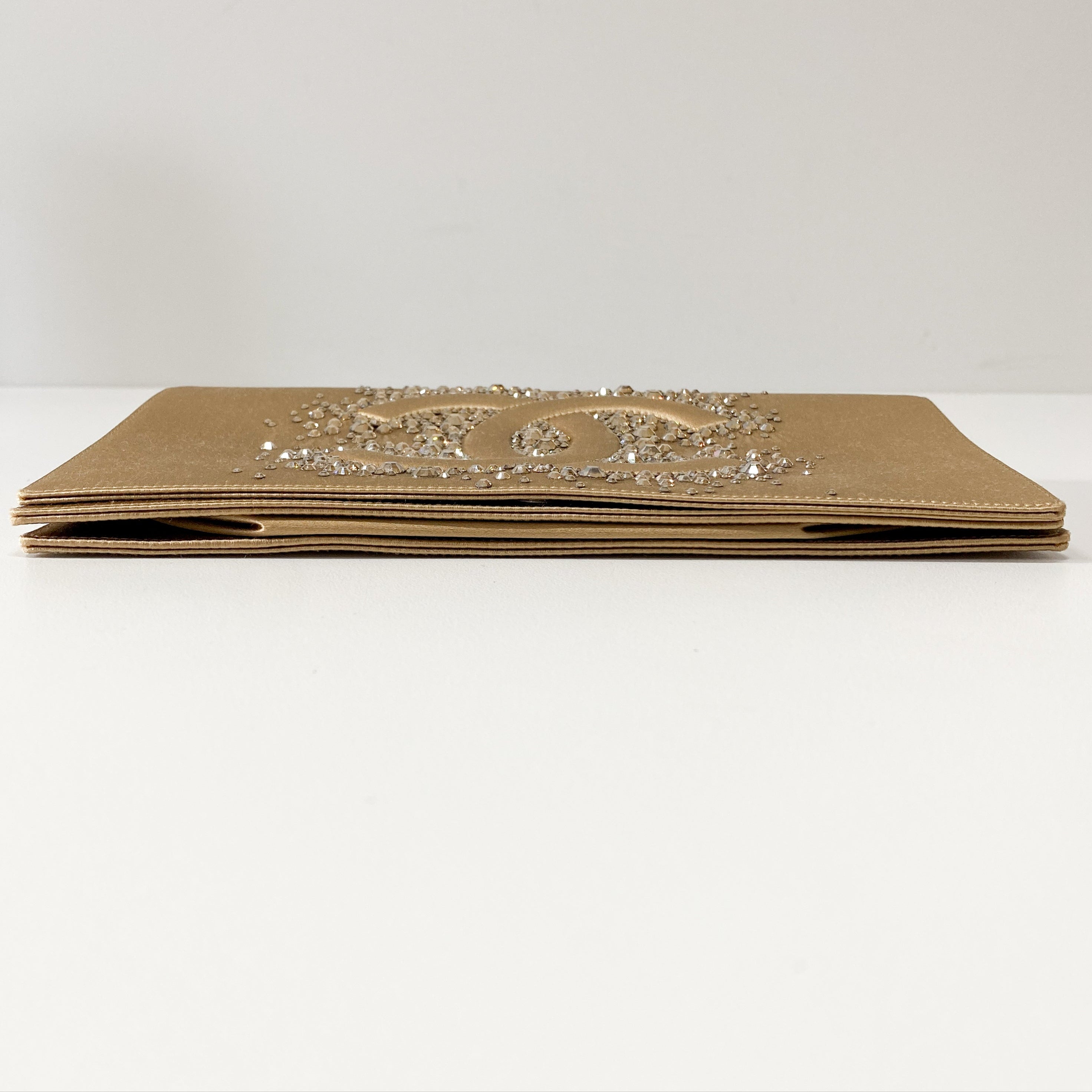 Coco Mark Satin Rhinestone Shoulder Bag