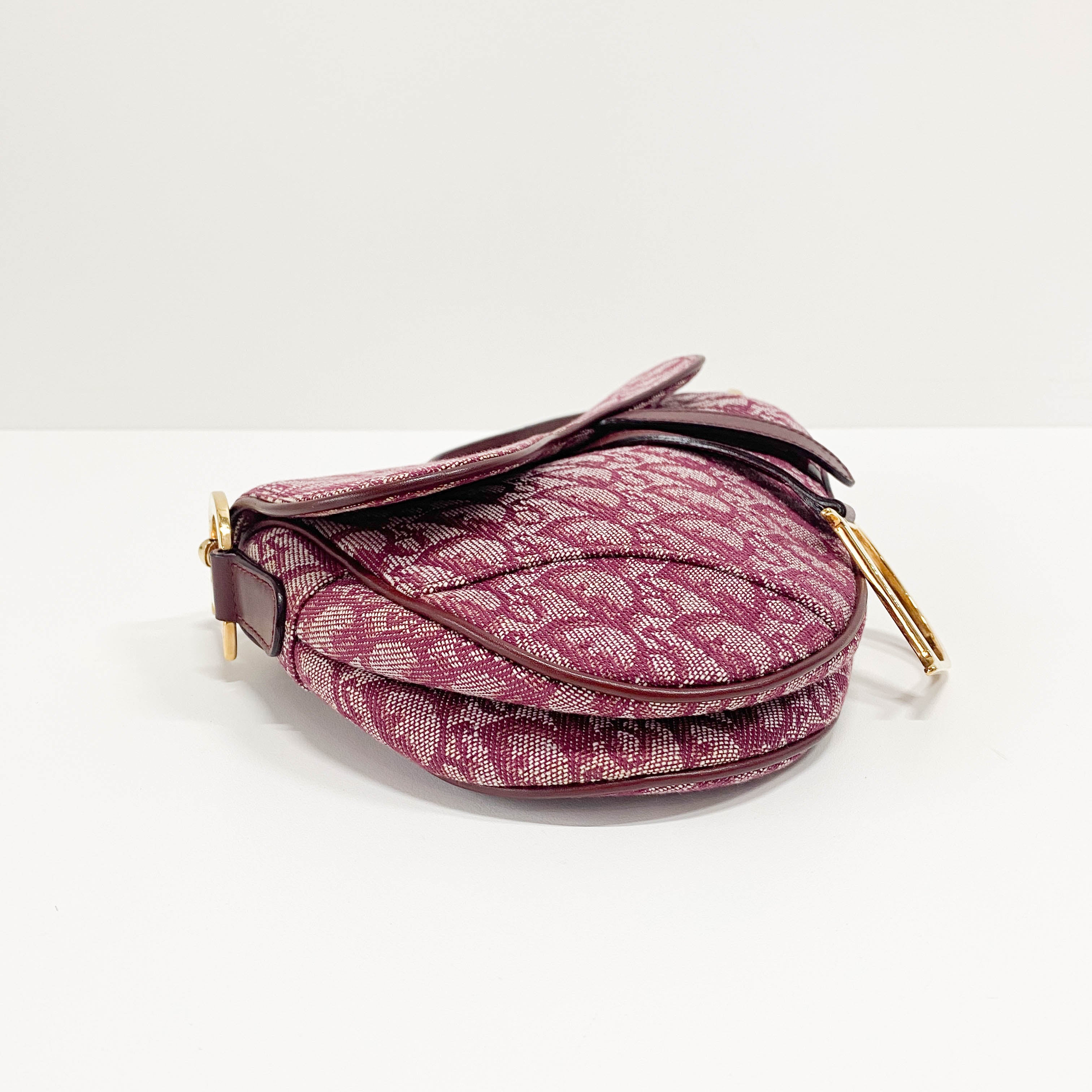 Saddle Red Canvas Shoulder Bag