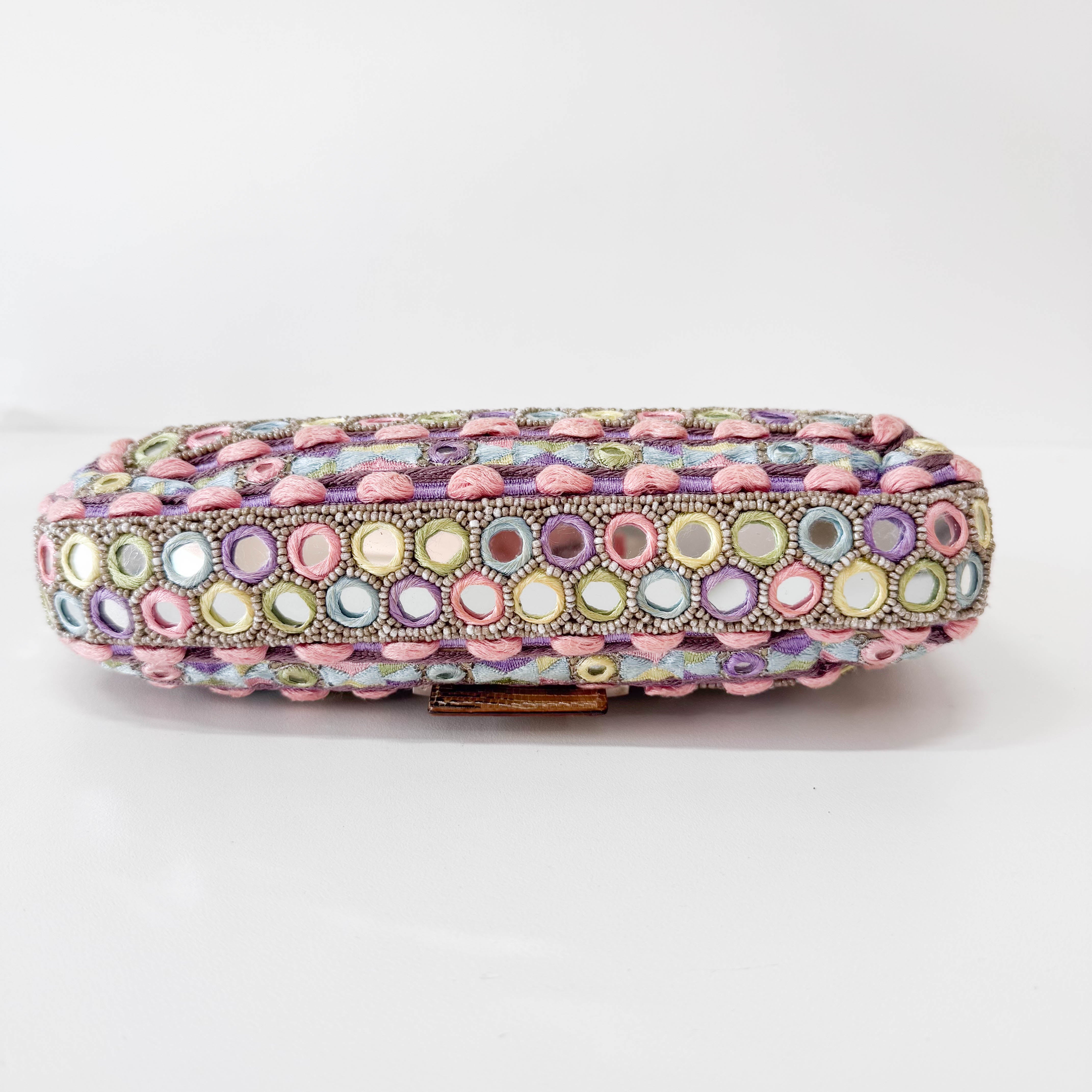 Limited Edition Baguette Embroidered Mirror Shoulder Bag