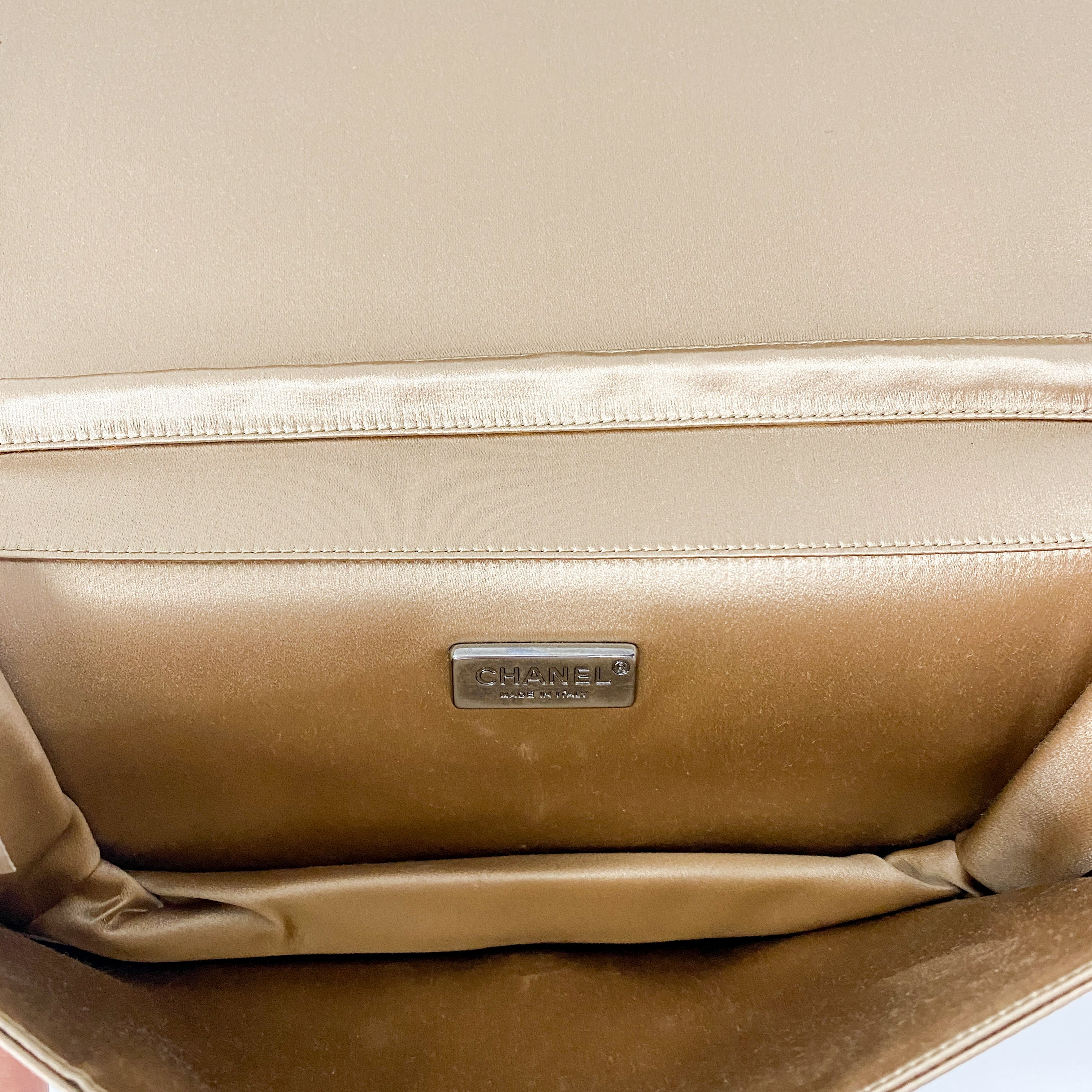 Coco Mark Satin Rhinestone Shoulder Bag