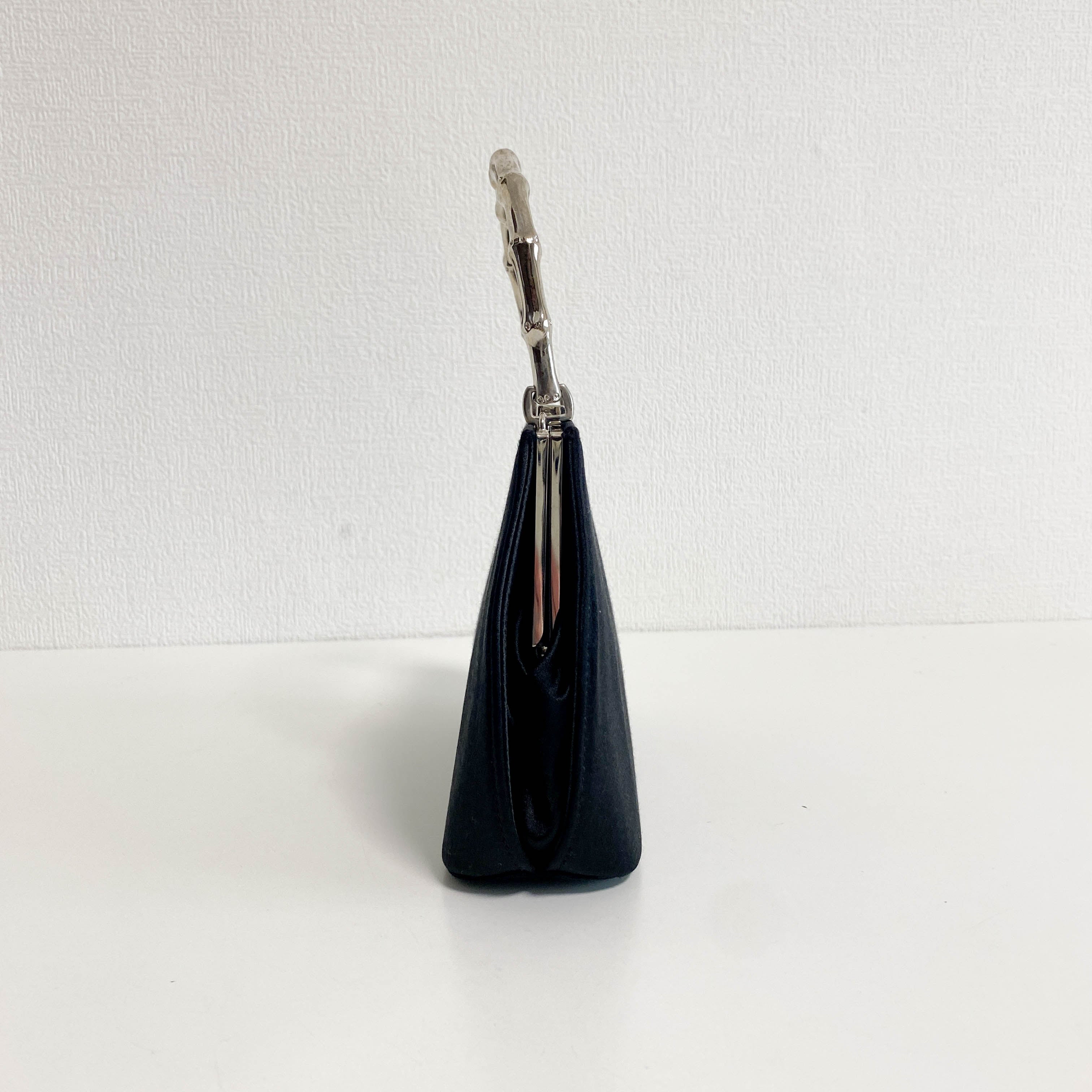 Bamboo Metal Handle Black Stain Hand bag