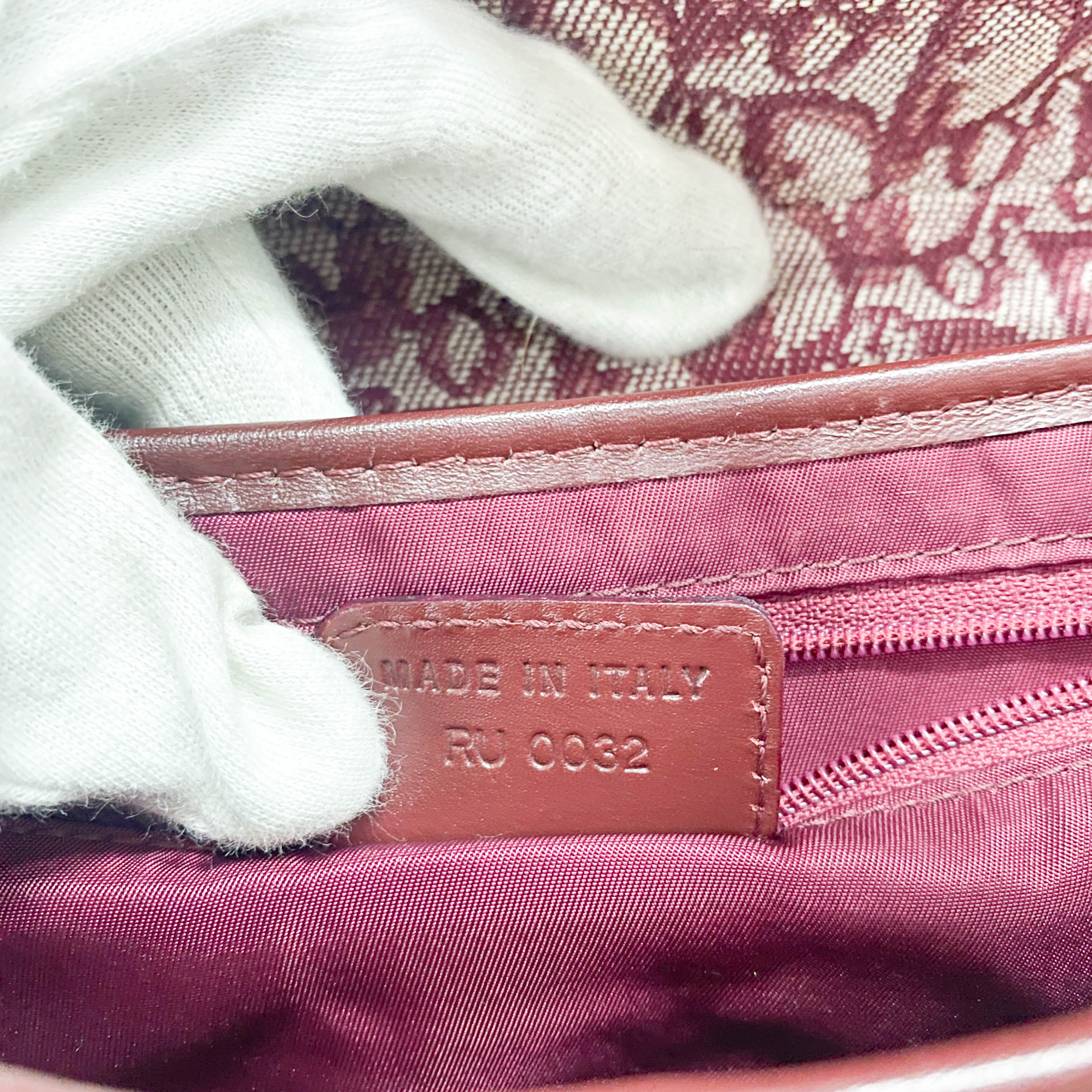 Saddle Red Canvas Shoulder Bag