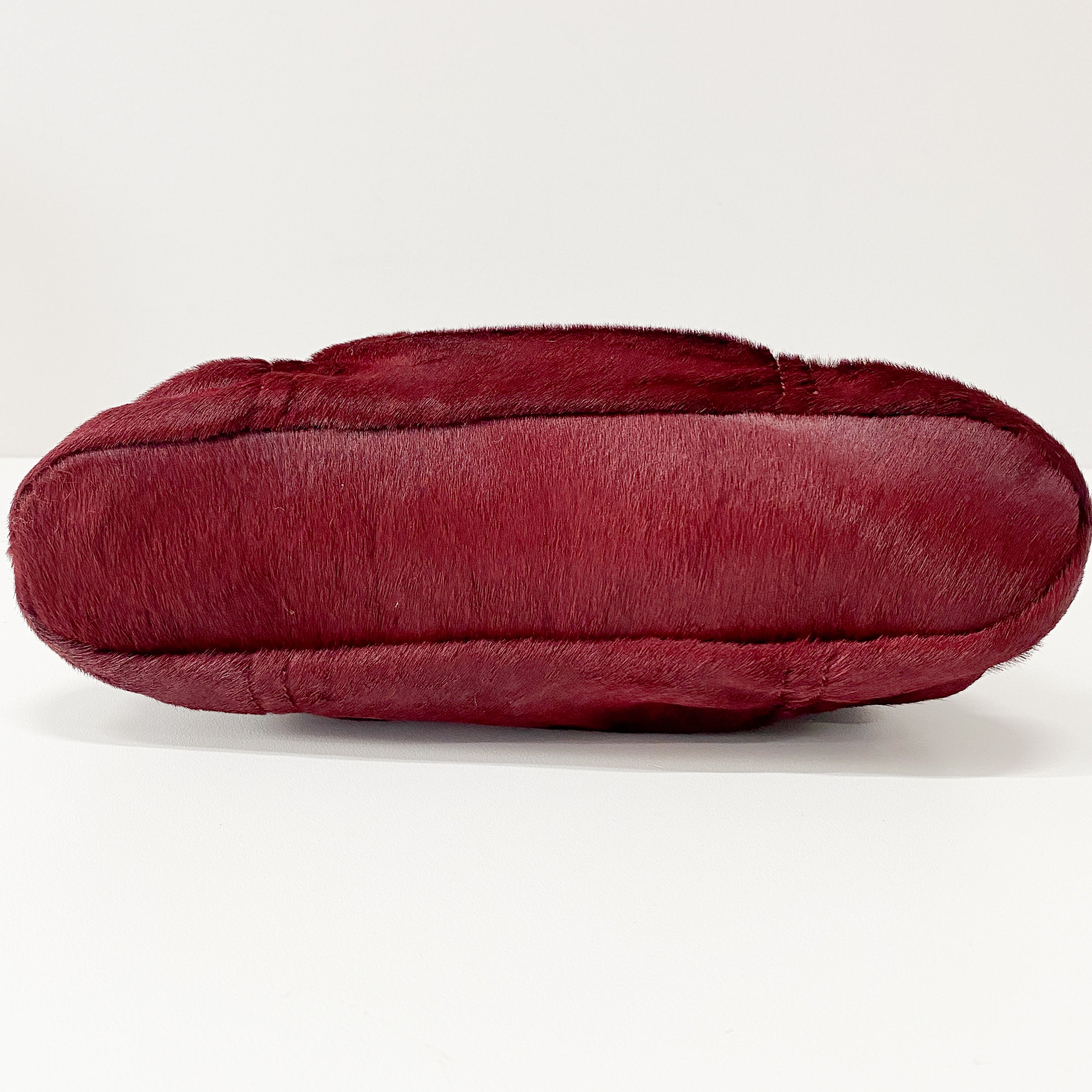 Burgundy Pony Hair Handbag