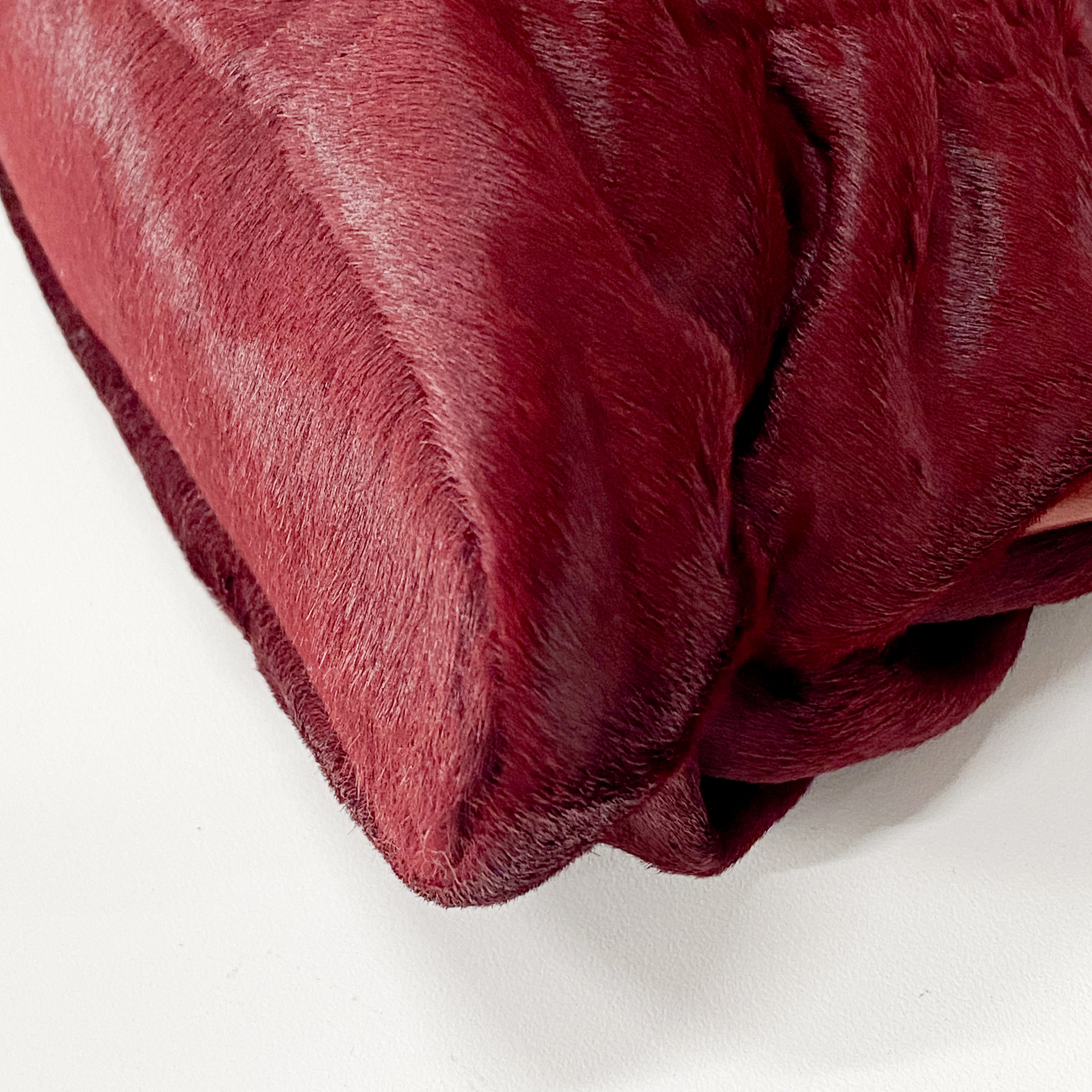 Burgundy Pony Hair Handbag